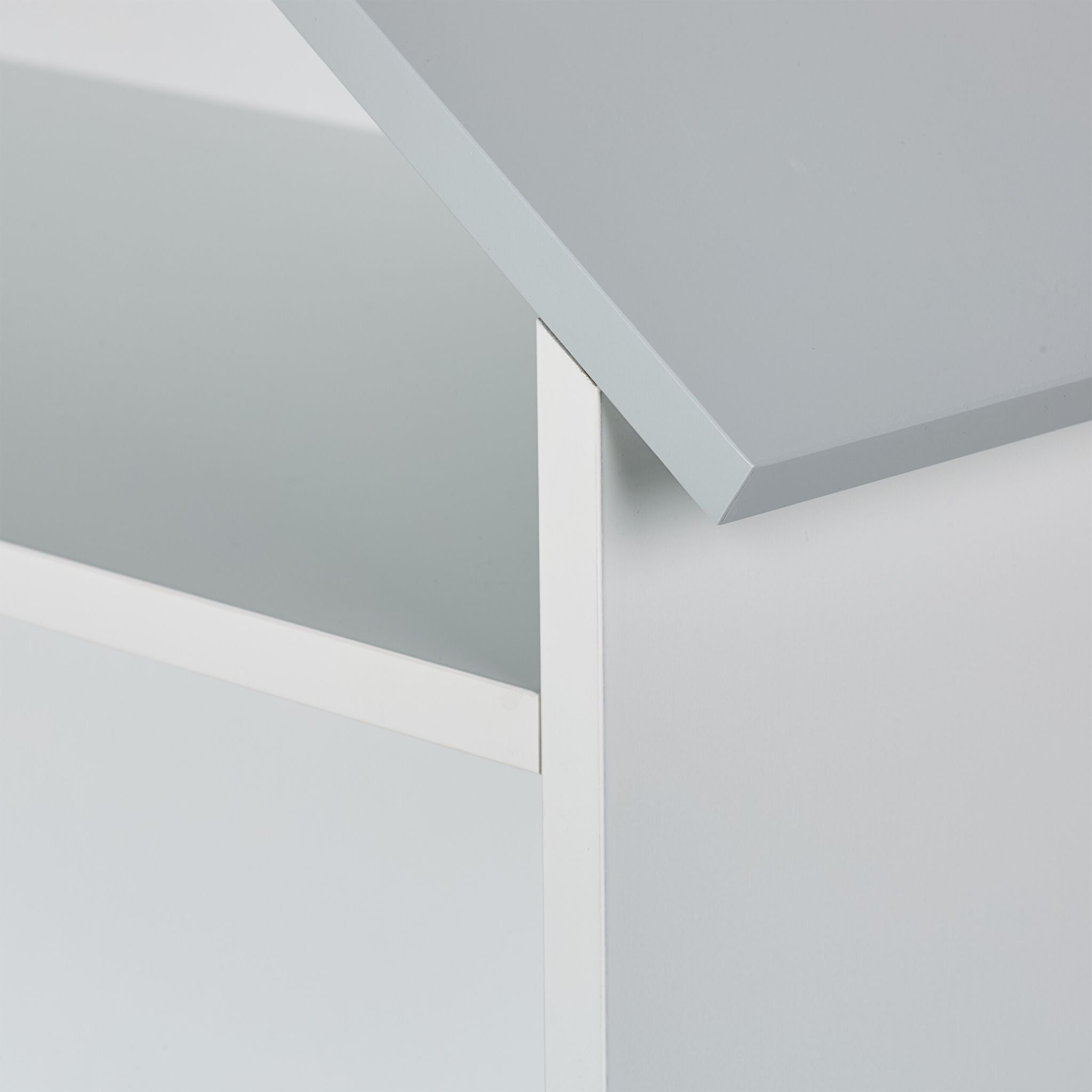Kinderregal Hausform Weiss-Grau von Relaxdays