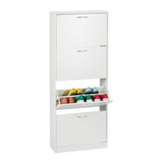 Schuhschrank Kipper Weiss-Silber von Relaxdays
