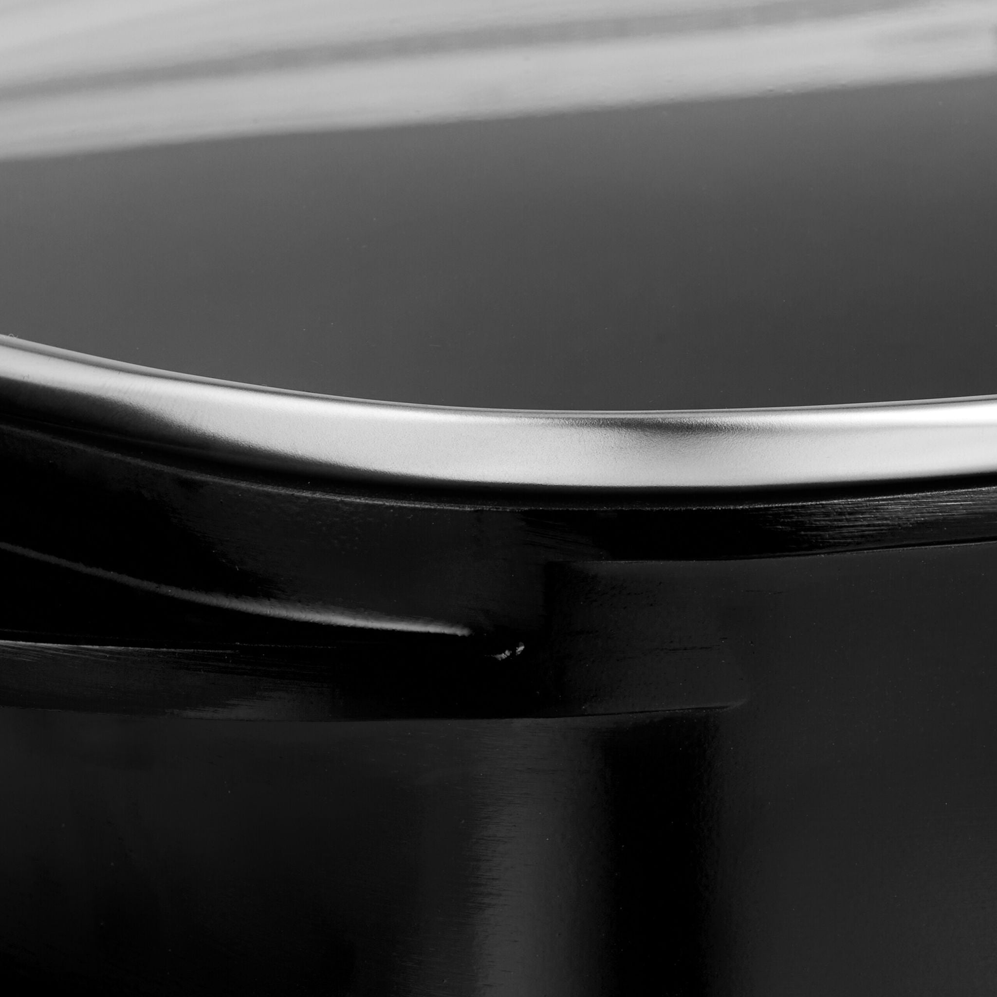 Bräter mit Deckel und Aromaknopf Schwarz-Silber-Transparent von Relaxdays