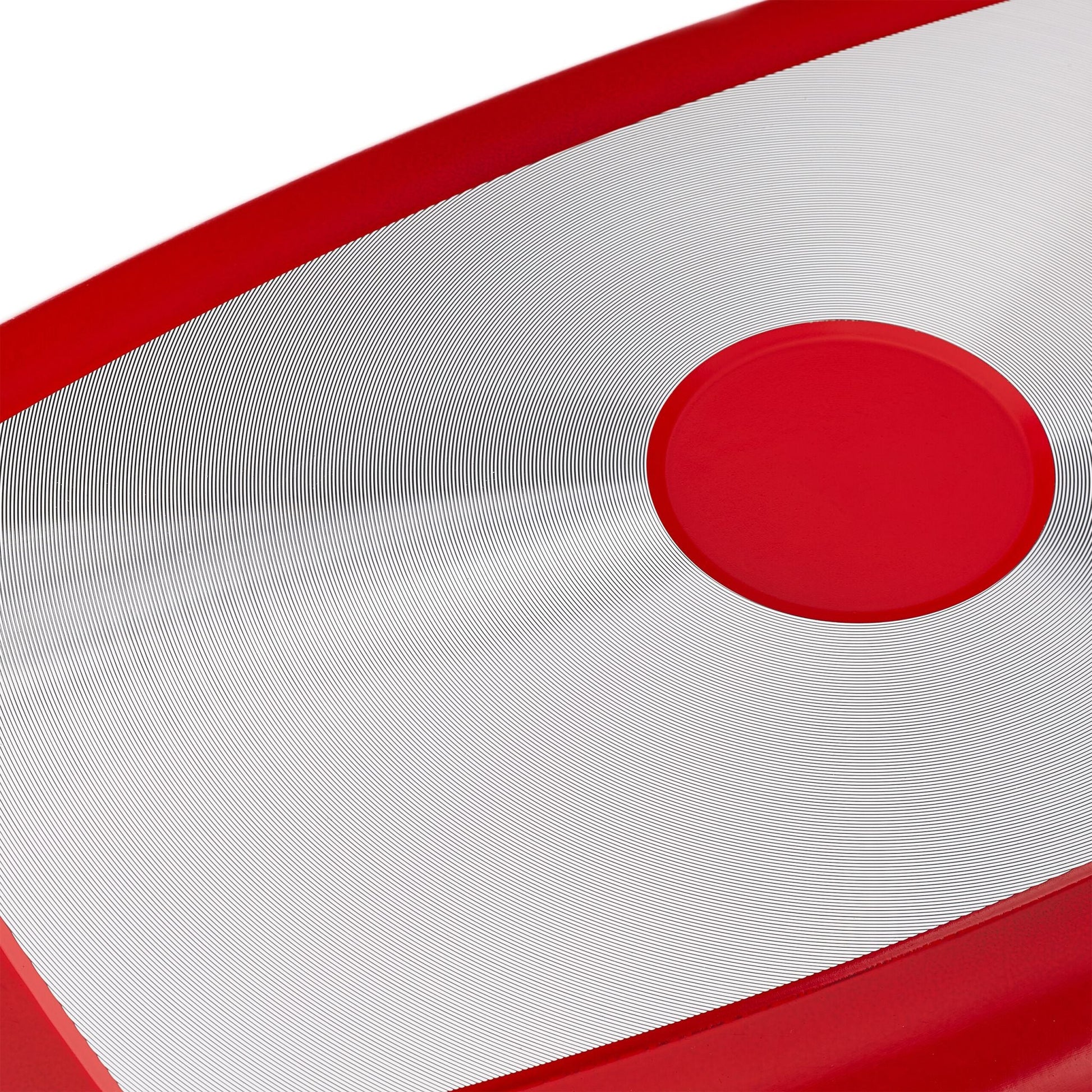 Bräter mit Deckel und Aromaknopf Rot-Silber-Transparent von Relaxdays