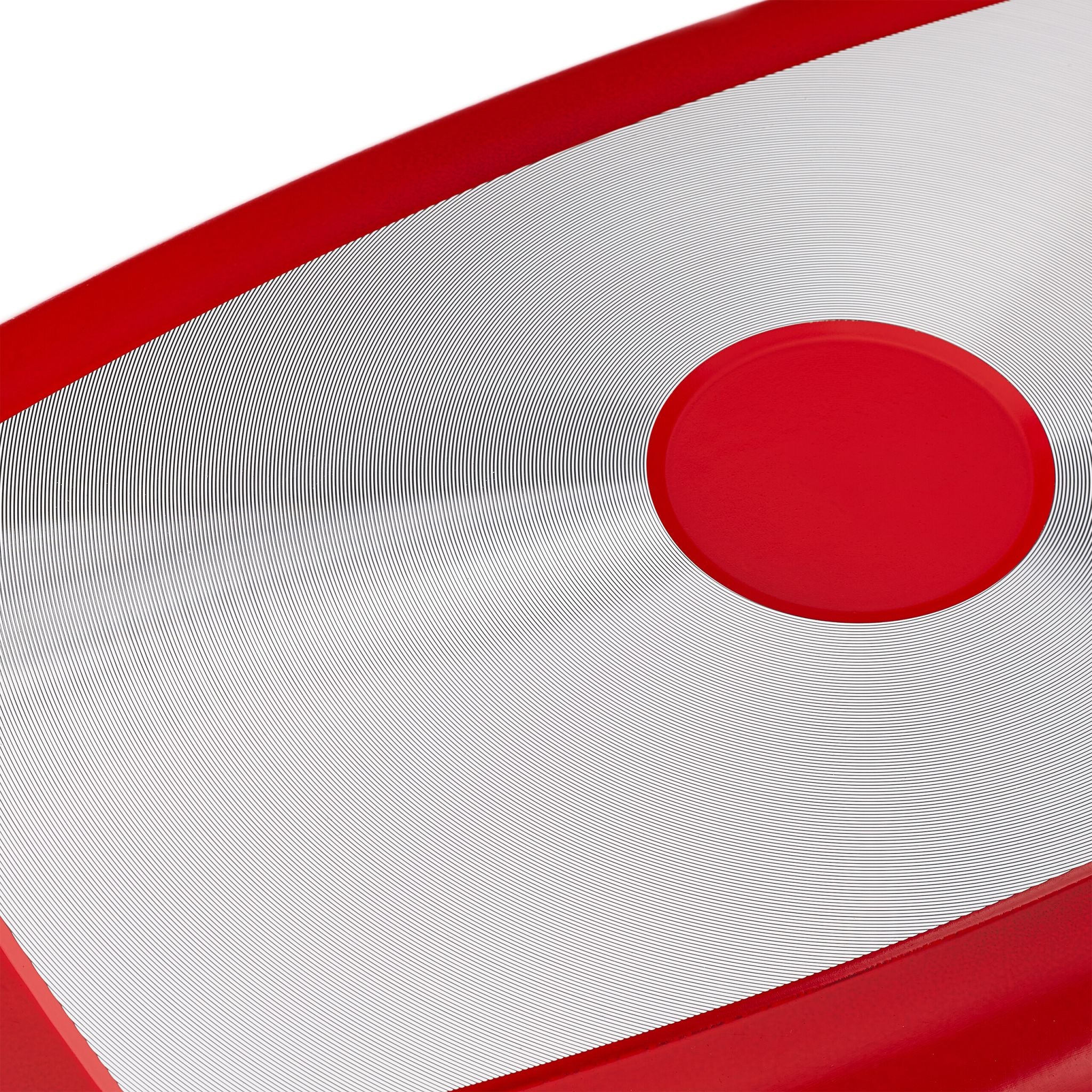 Bräter mit Deckel und Aromaknopf Rot-Silber-Transparent von Relaxdays