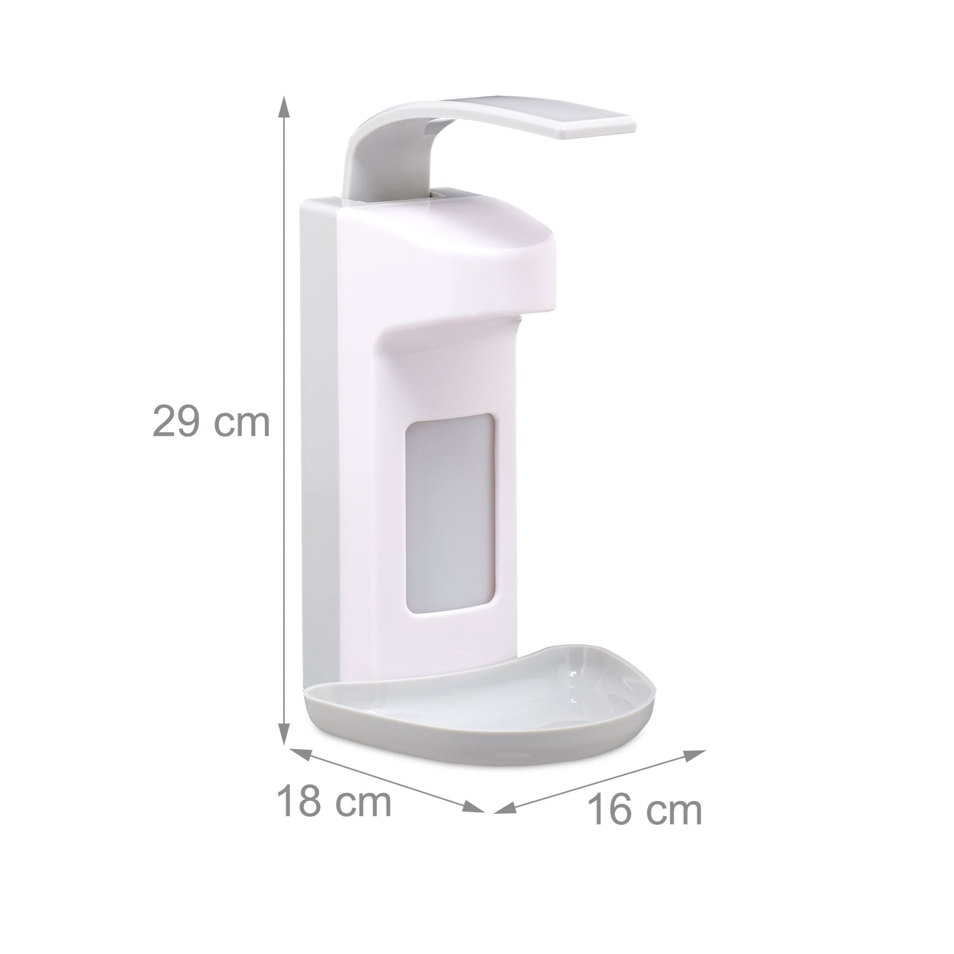Desinfektionsspender 500 ml 2er-Set Weiss-Grau von Relaxdays