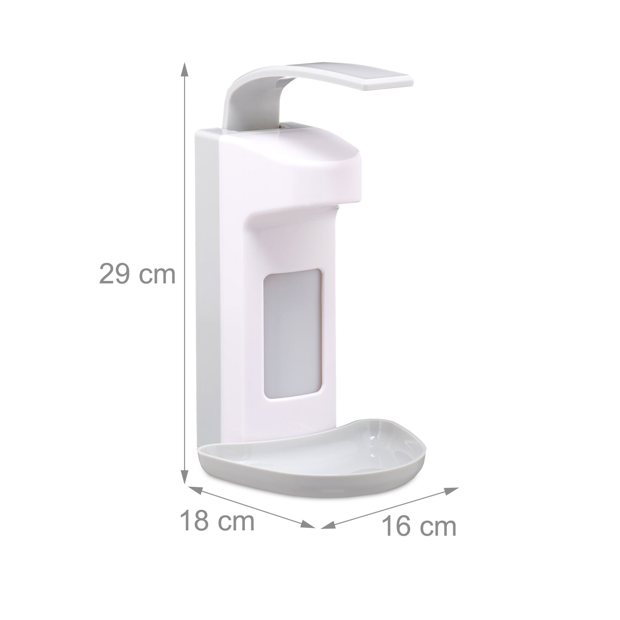 Desinfektionsspender 500 ml 2er-Set Weiss-Grau von Relaxdays