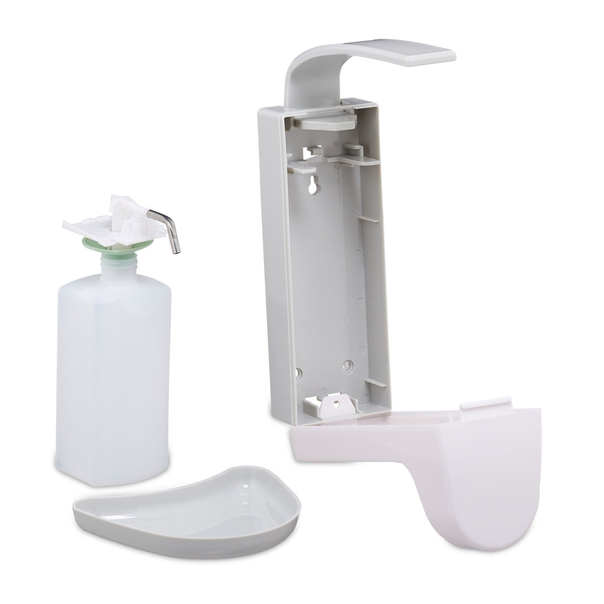 Desinfektionsspender 500 ml 2er-Set Weiss-Grau von Relaxdays