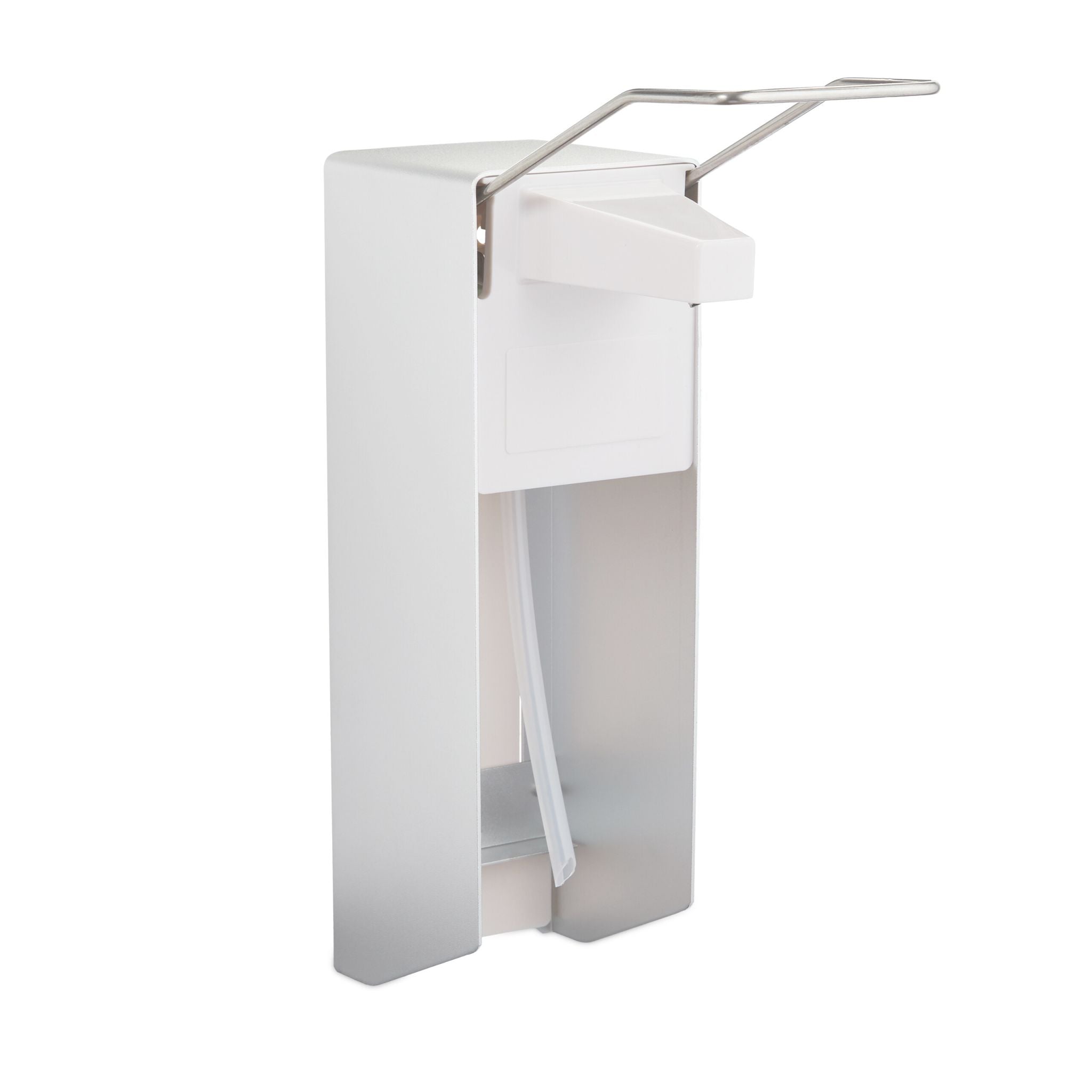 Desinfektionsspender 1000 ml 2er-Set Weiss-Silber von Relaxdays
