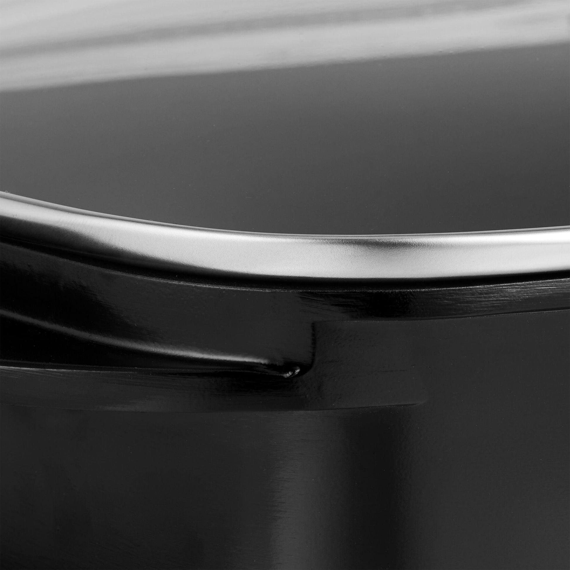 Bräter mit Deckel Schwarz-Silber-Transparent von Relaxdays