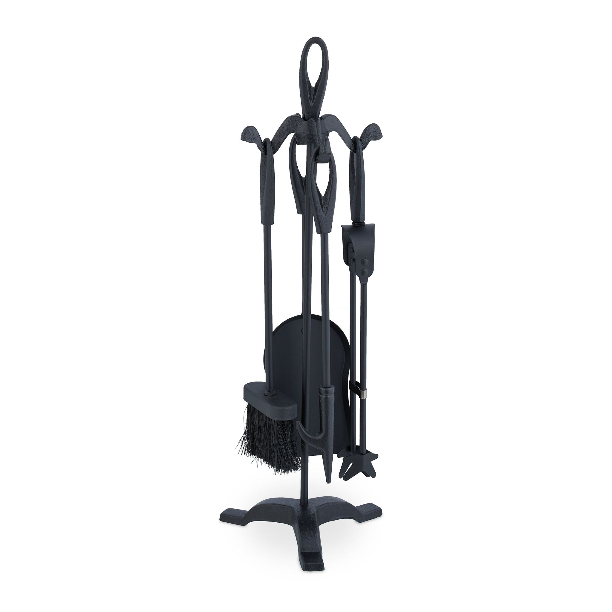 Kaminbesteck 5tlg. Schwarz von Relaxdays