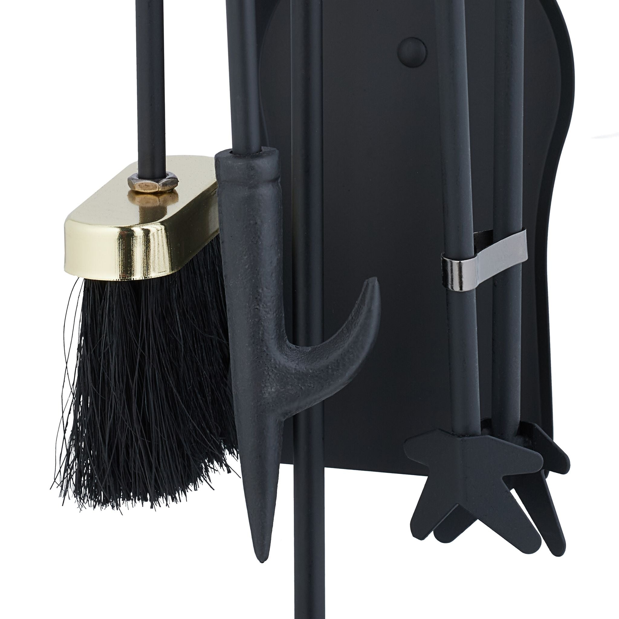 Kaminbesteck 5tlg. Gold-Schwarz von Relaxdays