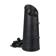 Kohlenschütte 12L Schwarz von Relaxdays