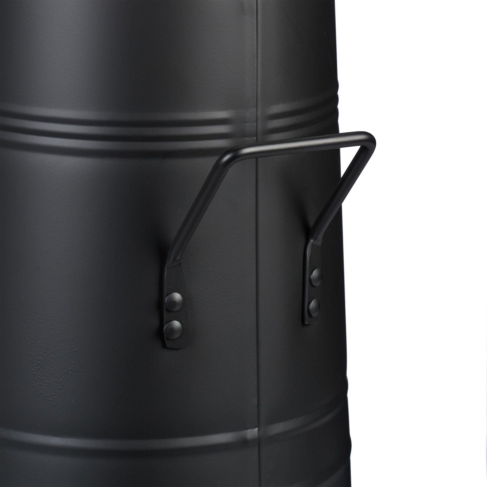 Kohlenschütte 12L Schwarz von Relaxdays