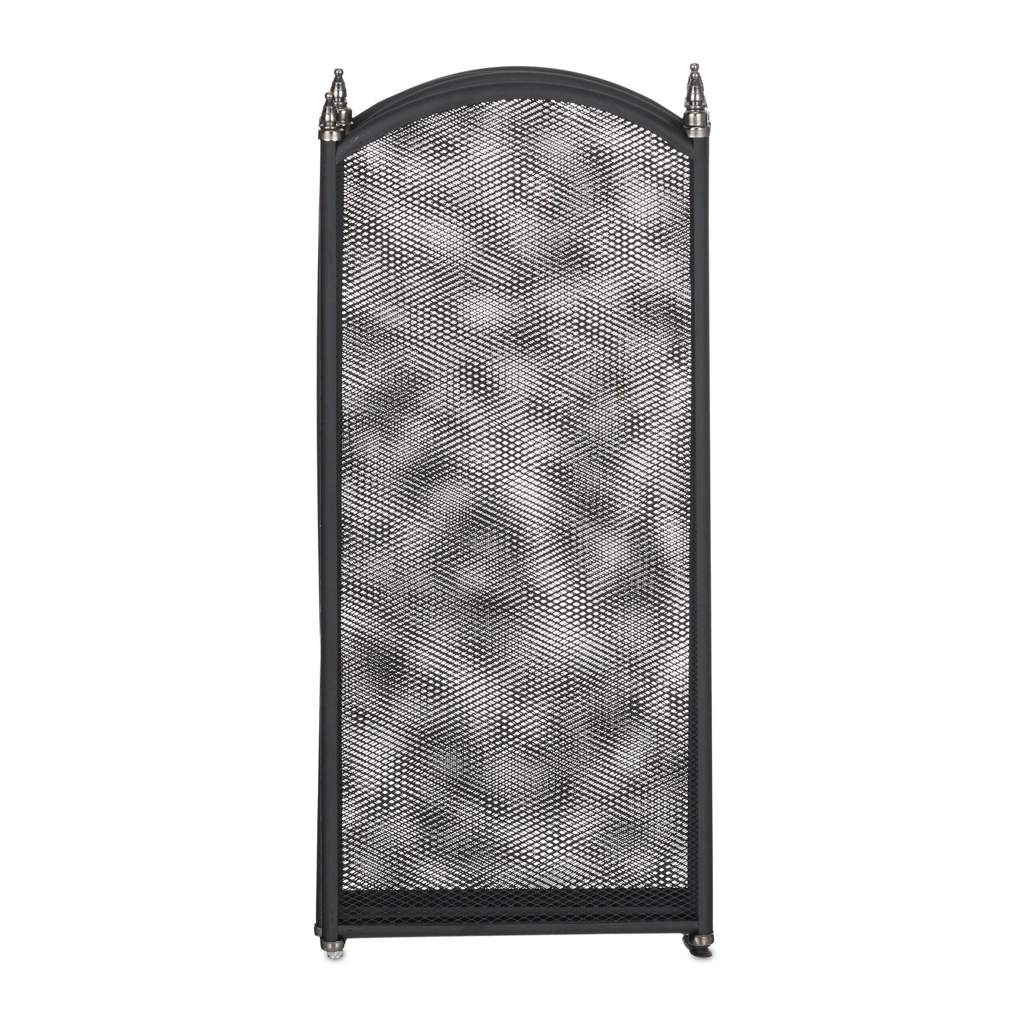 Funkenschutzgitter 4-teilig Schwarz-Silber von Relaxdays