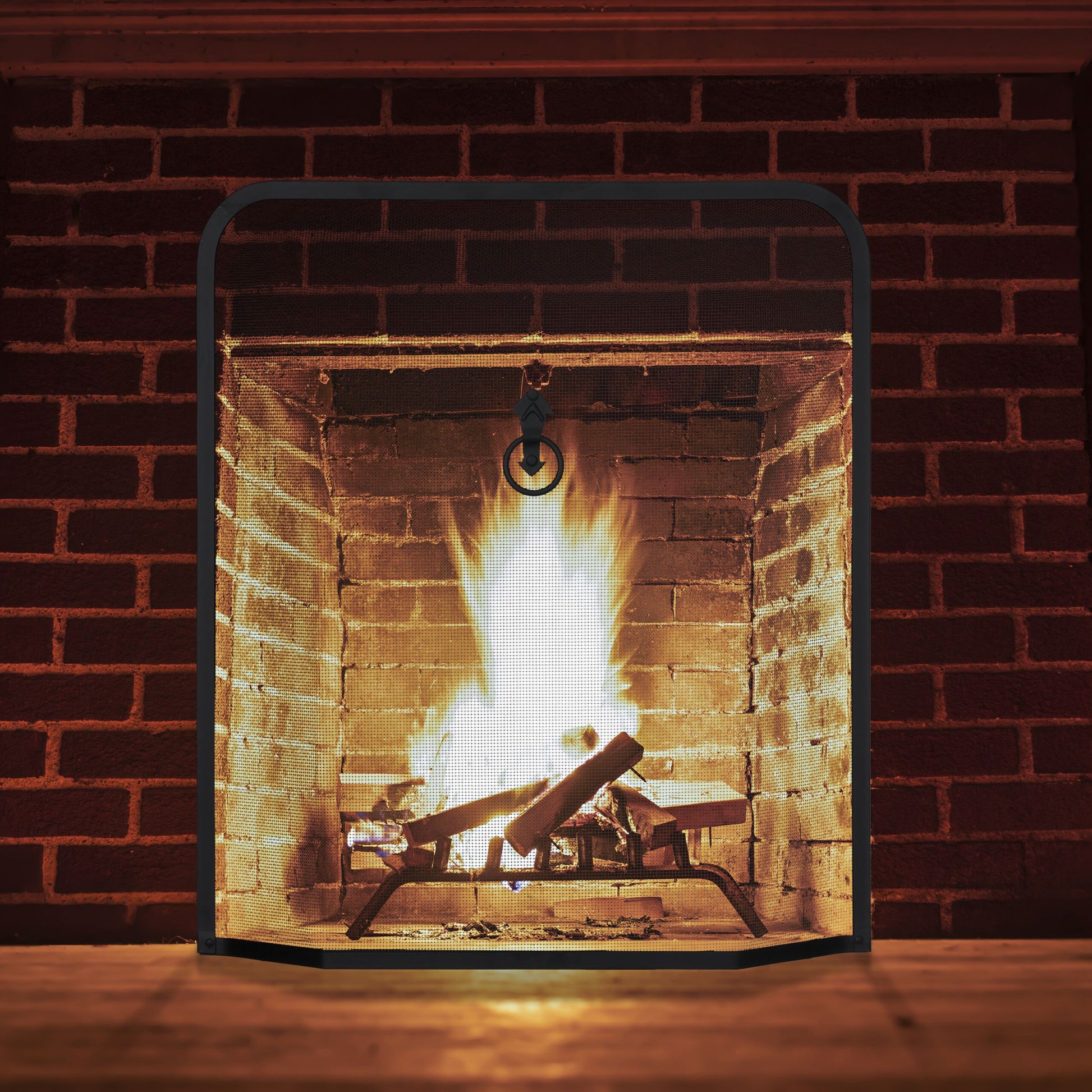 Funkenschutzgitter Kamin Schwarz von Relaxdays