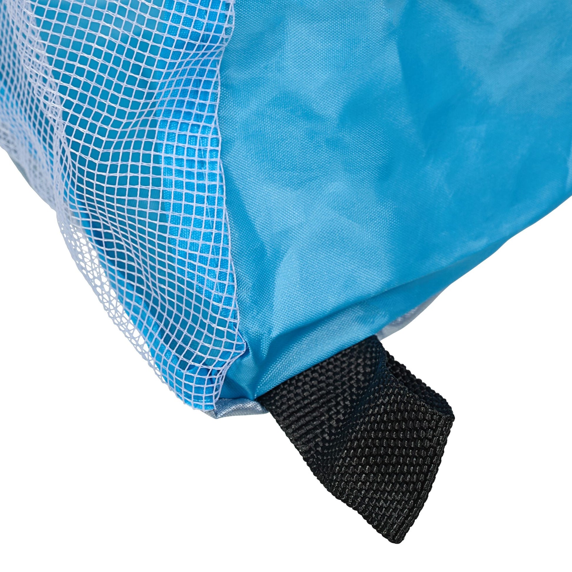 Strandmuschel Pop up Weiss-Hellblau-Schwarz von Relaxdays
