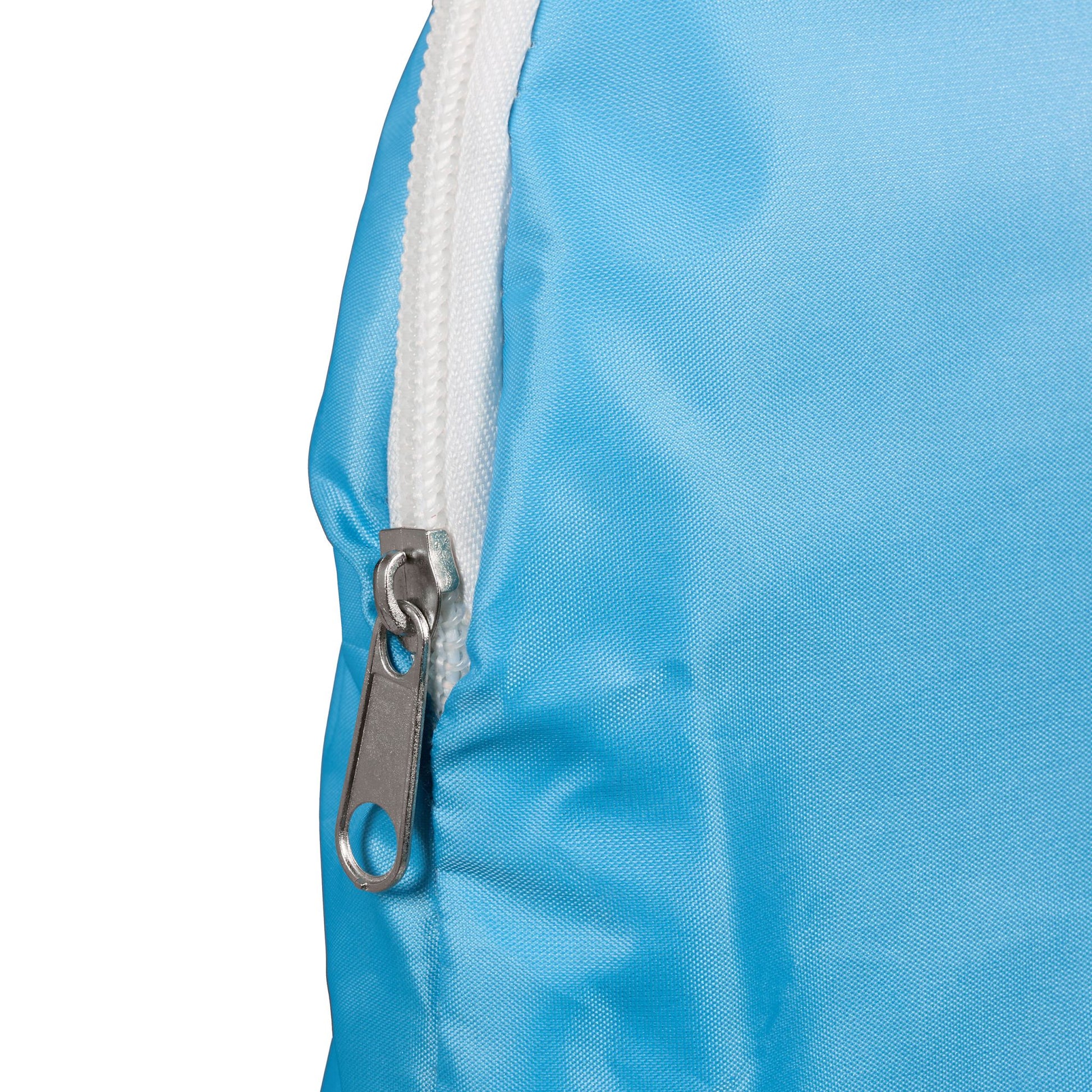 Strandmuschel Pop up Weiss-Hellblau-Schwarz von Relaxdays