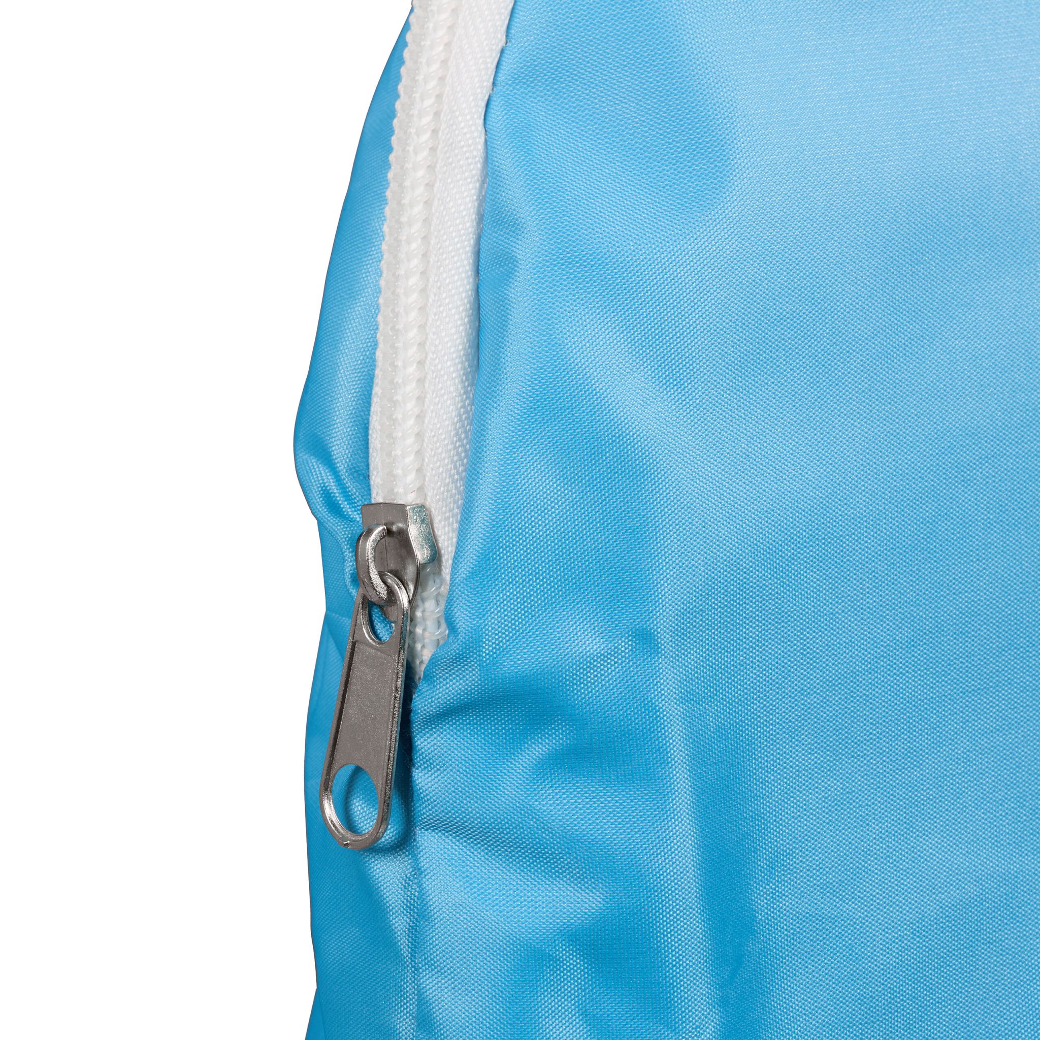 Strandmuschel Pop up Weiss-Hellblau-Schwarz von Relaxdays