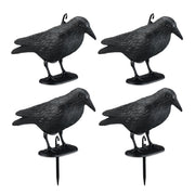 Vogelschreck Krähe 4er-Set Schwarz von Relaxdays