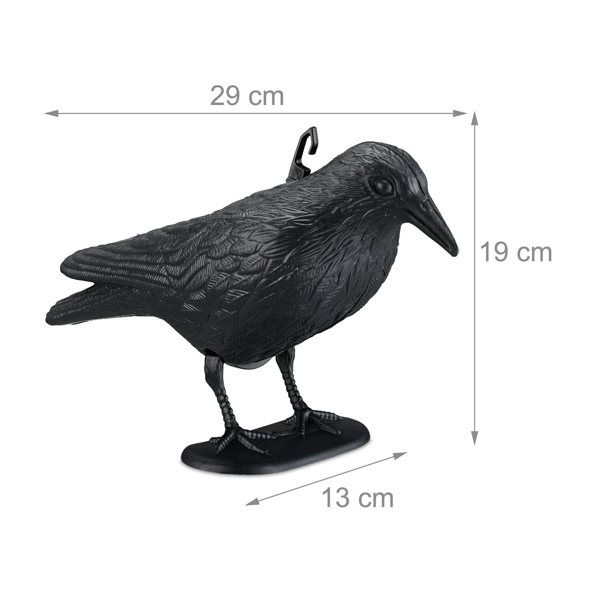Vogelschreck Krähe 4er-Set Schwarz von Relaxdays
