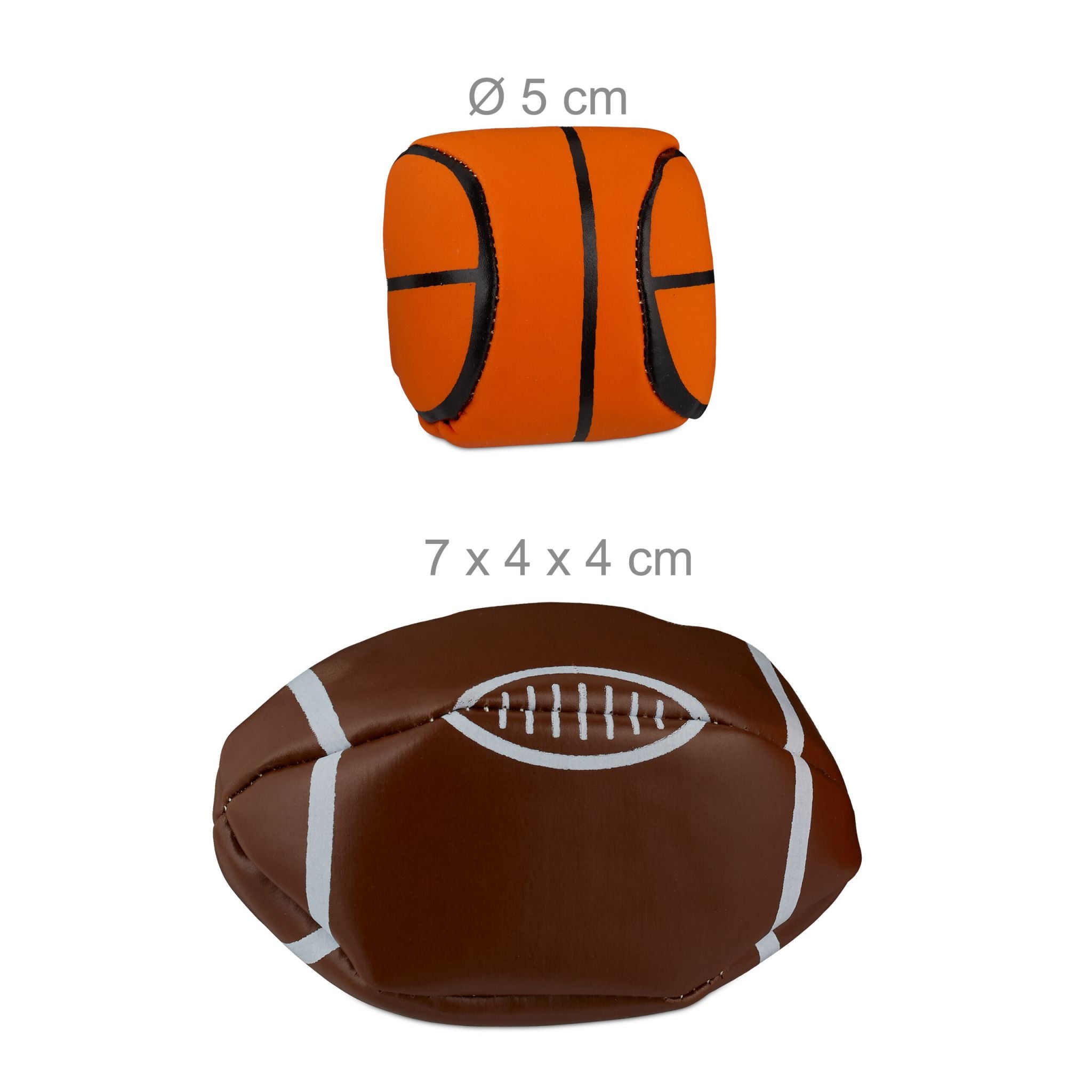 Jonglierbälle Ballsport 24er-Set Weiss-Braun-Orange von Relaxdays