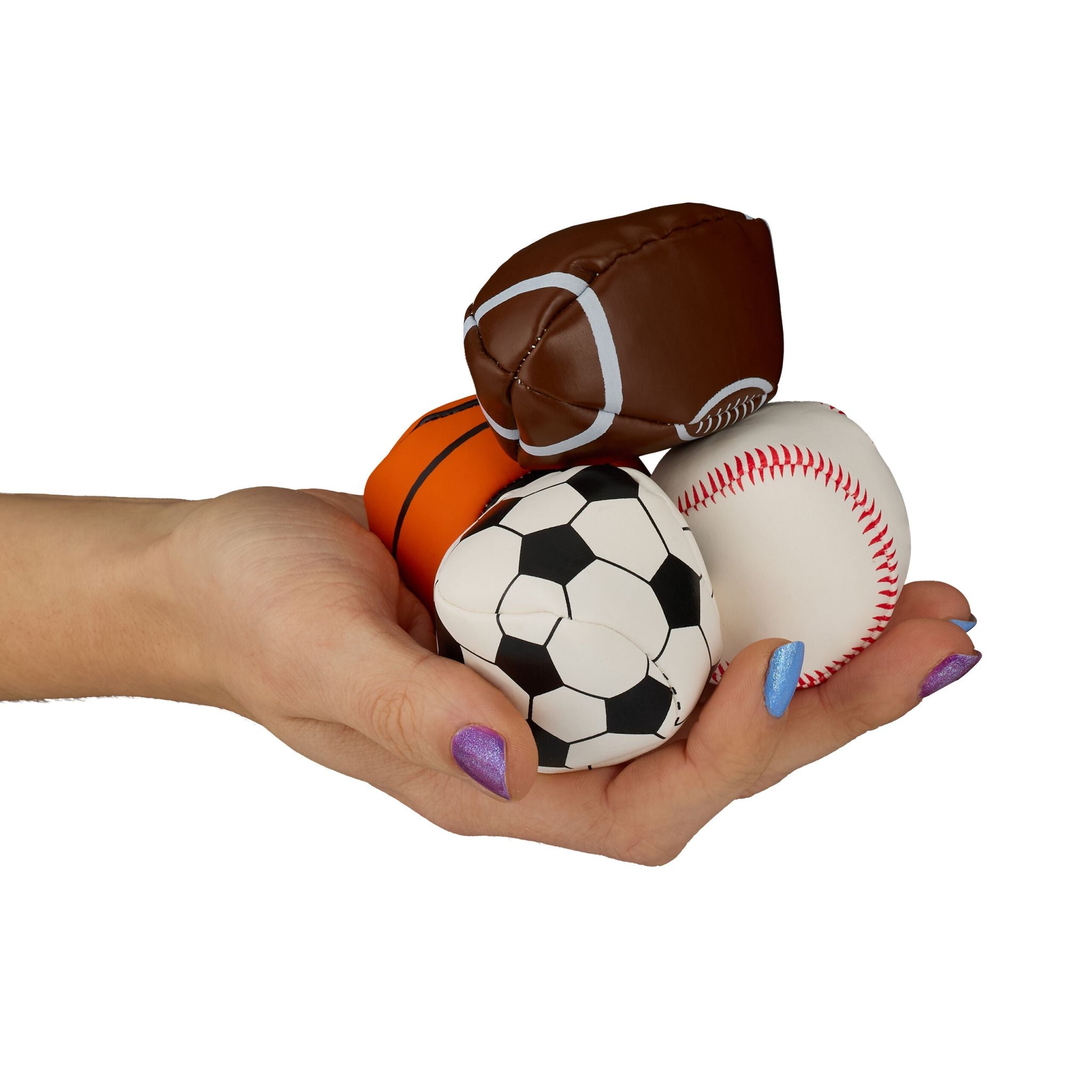 Jonglierbälle Ballsport 24er-Set Weiss-Braun-Orange von Relaxdays
