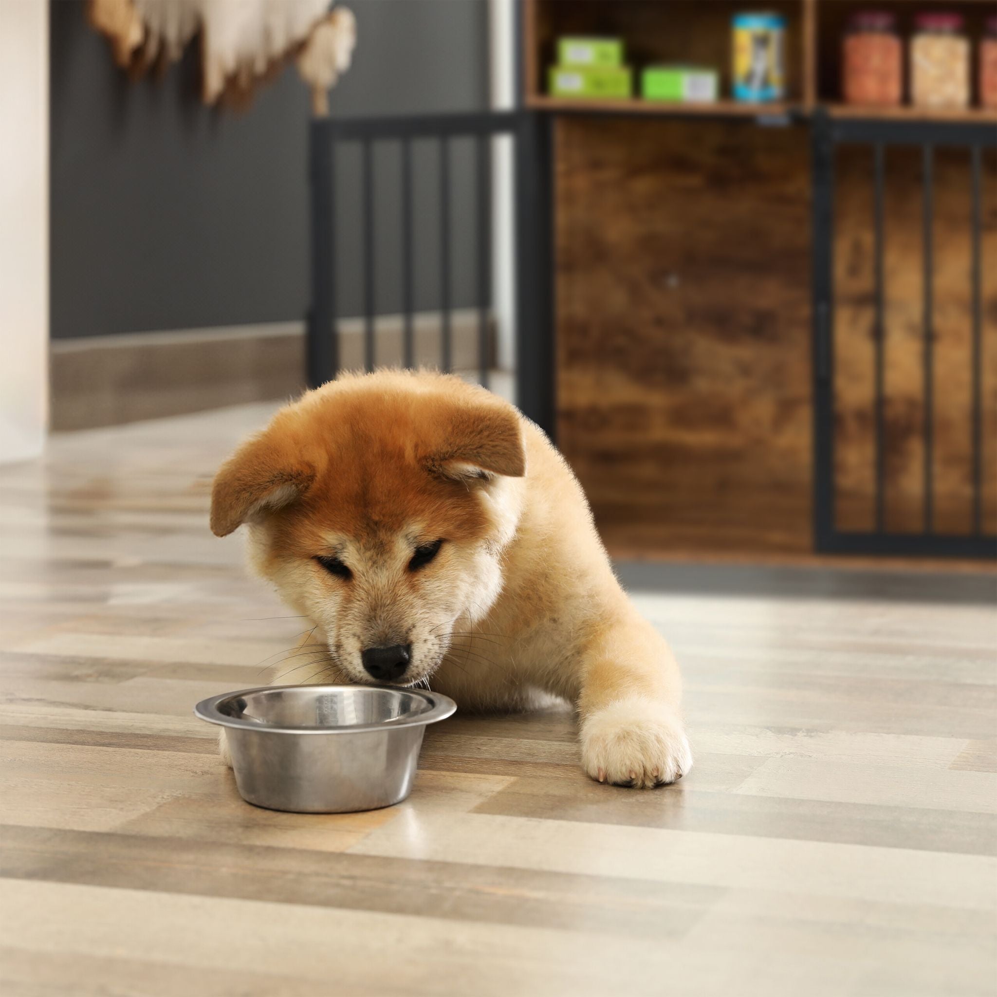 Hundekäfig Möbelstil Braun-Schwarz von Relaxdays