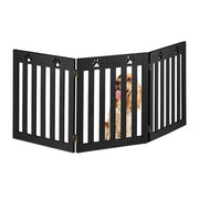 Hundeabsperrgitter Pfoten 3tlg. Schwarz von Relaxdays