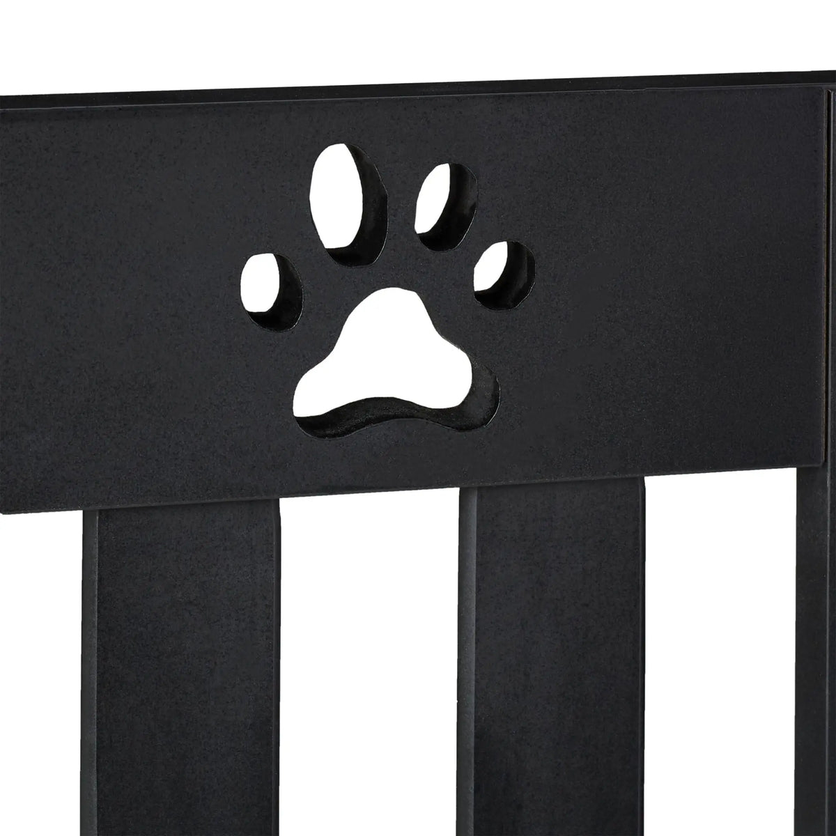 Hundeabsperrgitter Pfoten 3tlg. Schwarz von Relaxdays