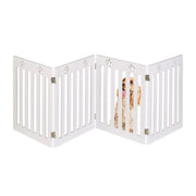 Hundeabsperrgitter Pfoten 4tlg. Weiss von Relaxdays