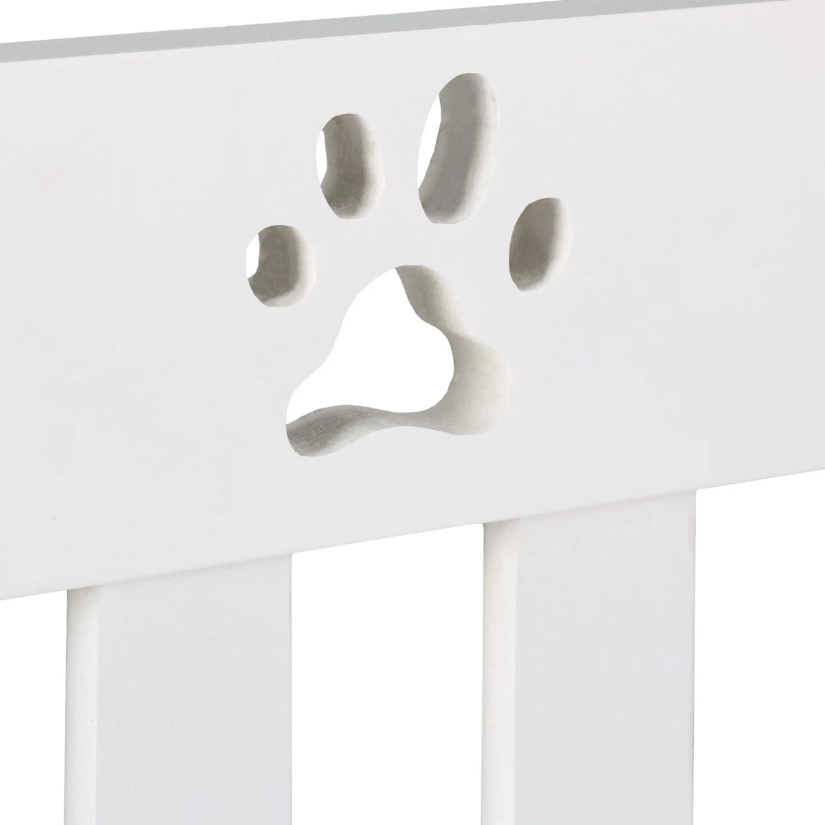 Hundeabsperrgitter Pfoten 4tlg. Weiss von Relaxdays