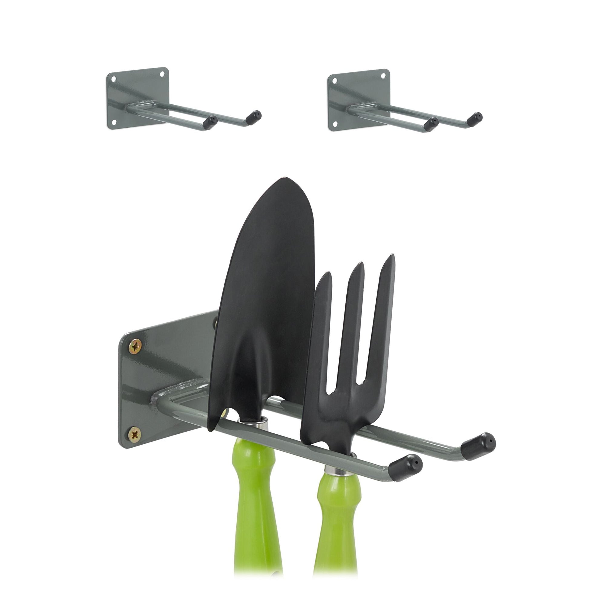 Langer Wandhaken 3er-Set Anthrazit-Schwarz von Relaxdays