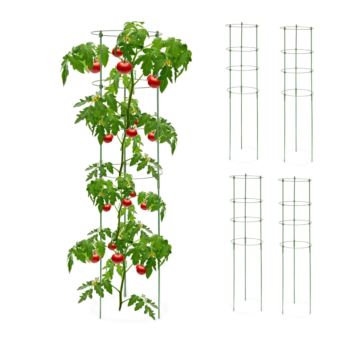 Rankhilfe 120cm 5er-Set Dunkelgrün von Relaxdays