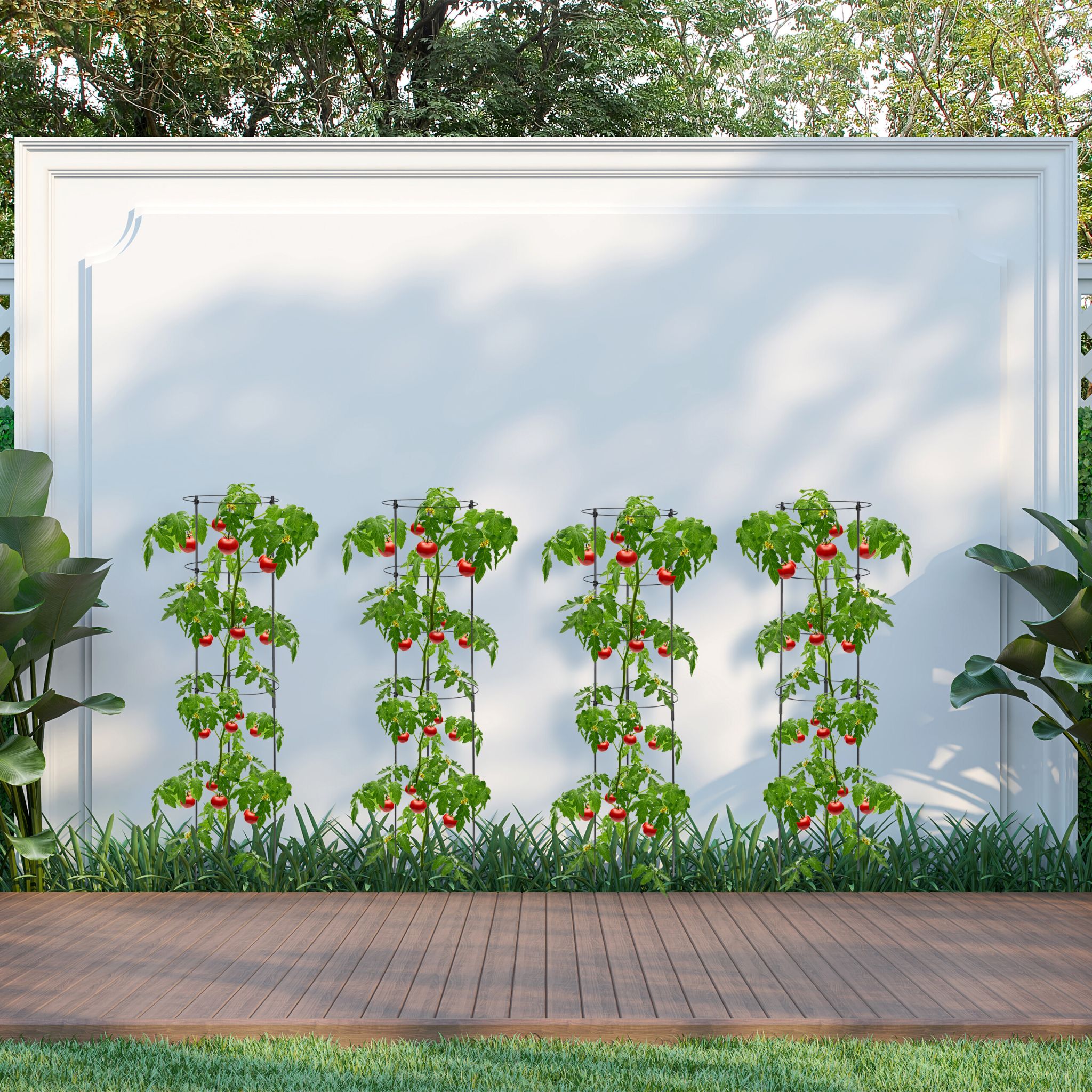 Rankhilfe 150cm 3er-Set Schwarz von Relaxdays