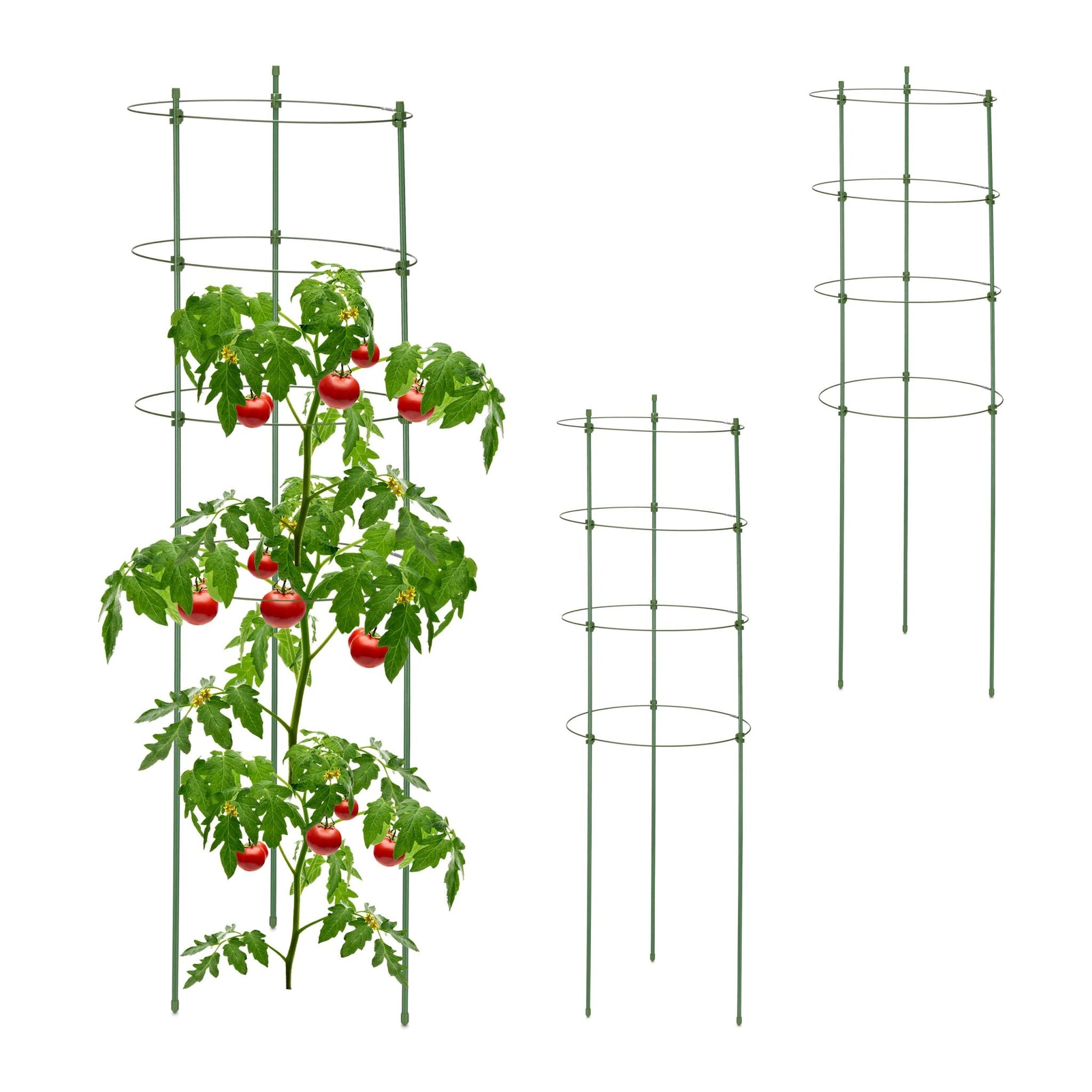 Tomatenturm 91cm 3er-Set Grün von Relaxdays