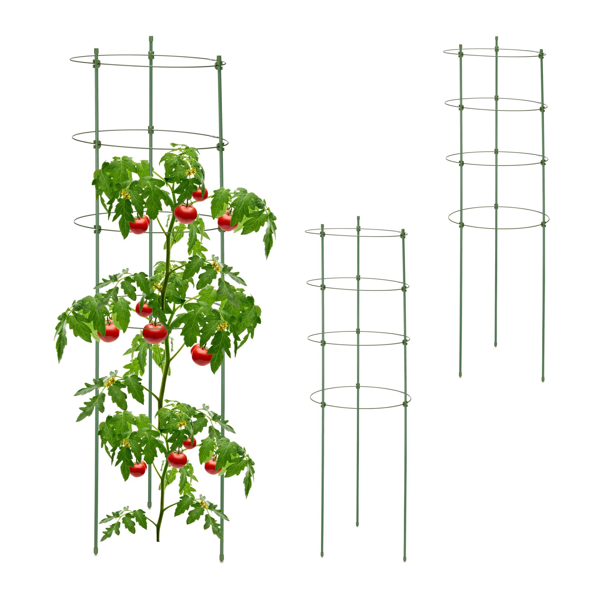 Tomatenturm 91cm 3er-Set Grün von Relaxdays