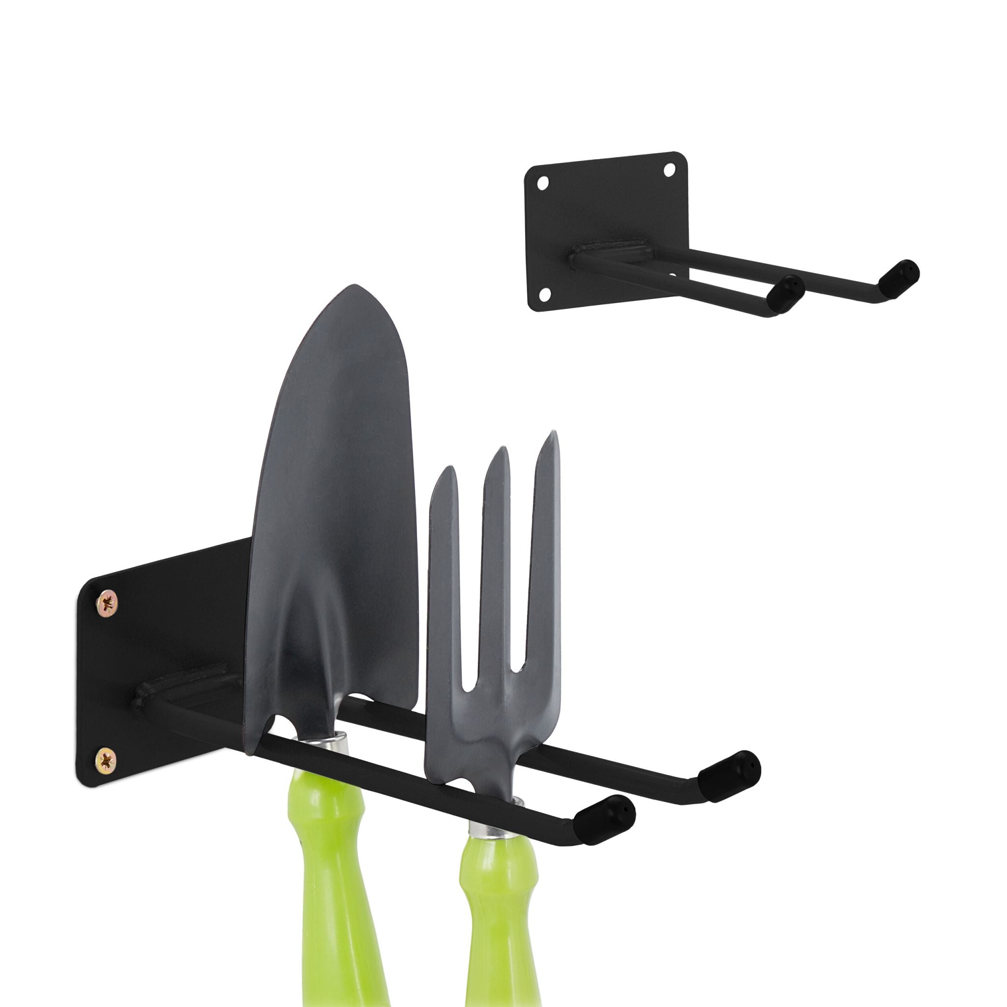 Langer Wandhaken 2er-Set Schwarz von Relaxdays