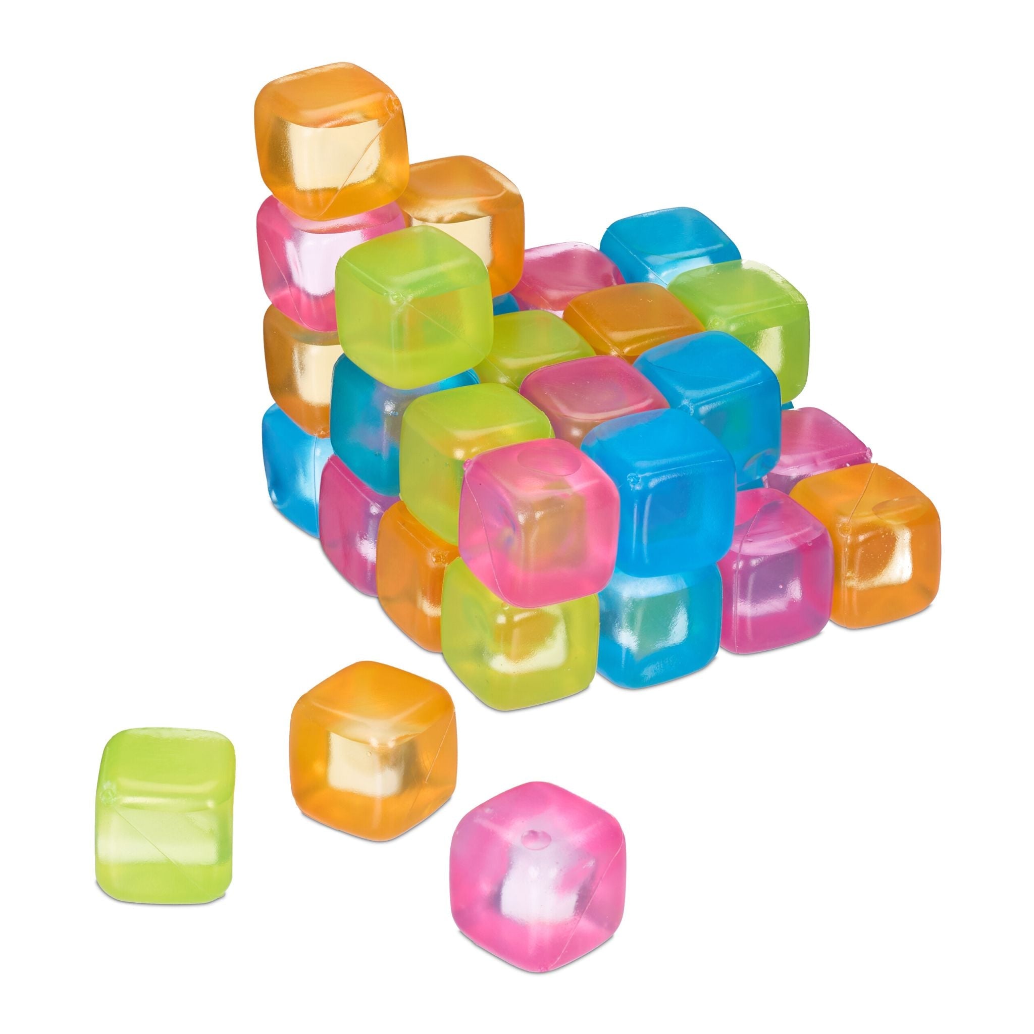 Wiederverwendbare Eiswürfel 36er-Set Blau-Grün-Pink von Relaxdays