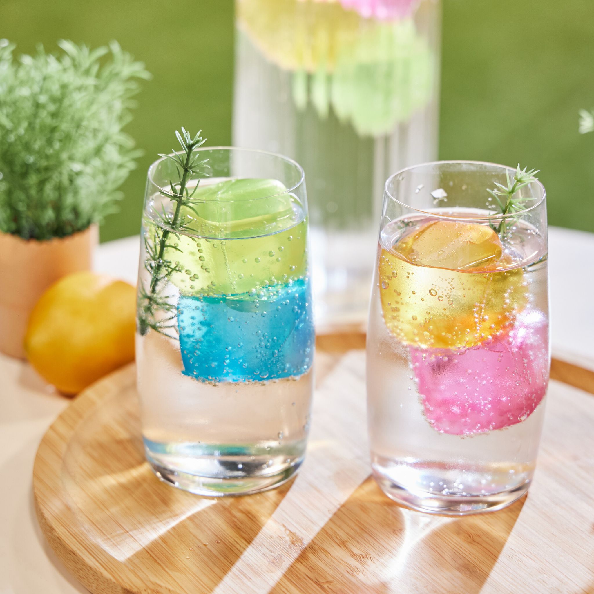 Wiederverwendbare Eiswürfel 36er-Set Blau-Grün-Pink von Relaxdays