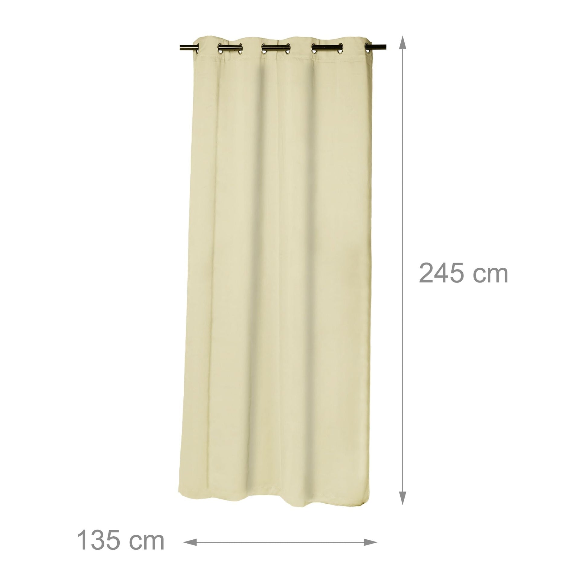 Vorhänge 2er-Set Beige von Relaxdays