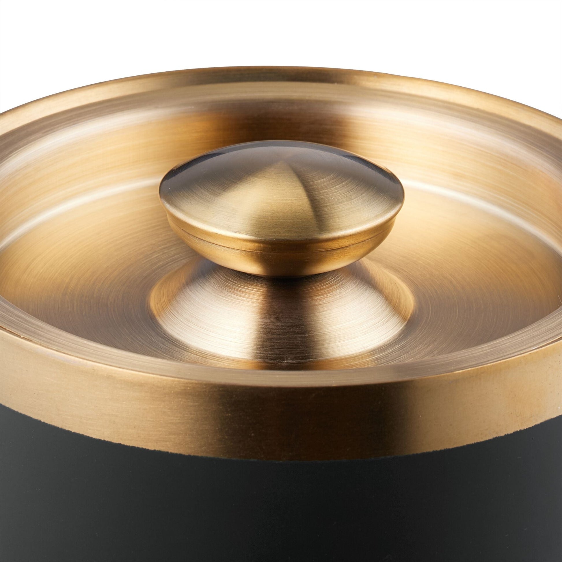 Eiswürfelbehälter mit Deckel Gold-Schwarz von Relaxdays