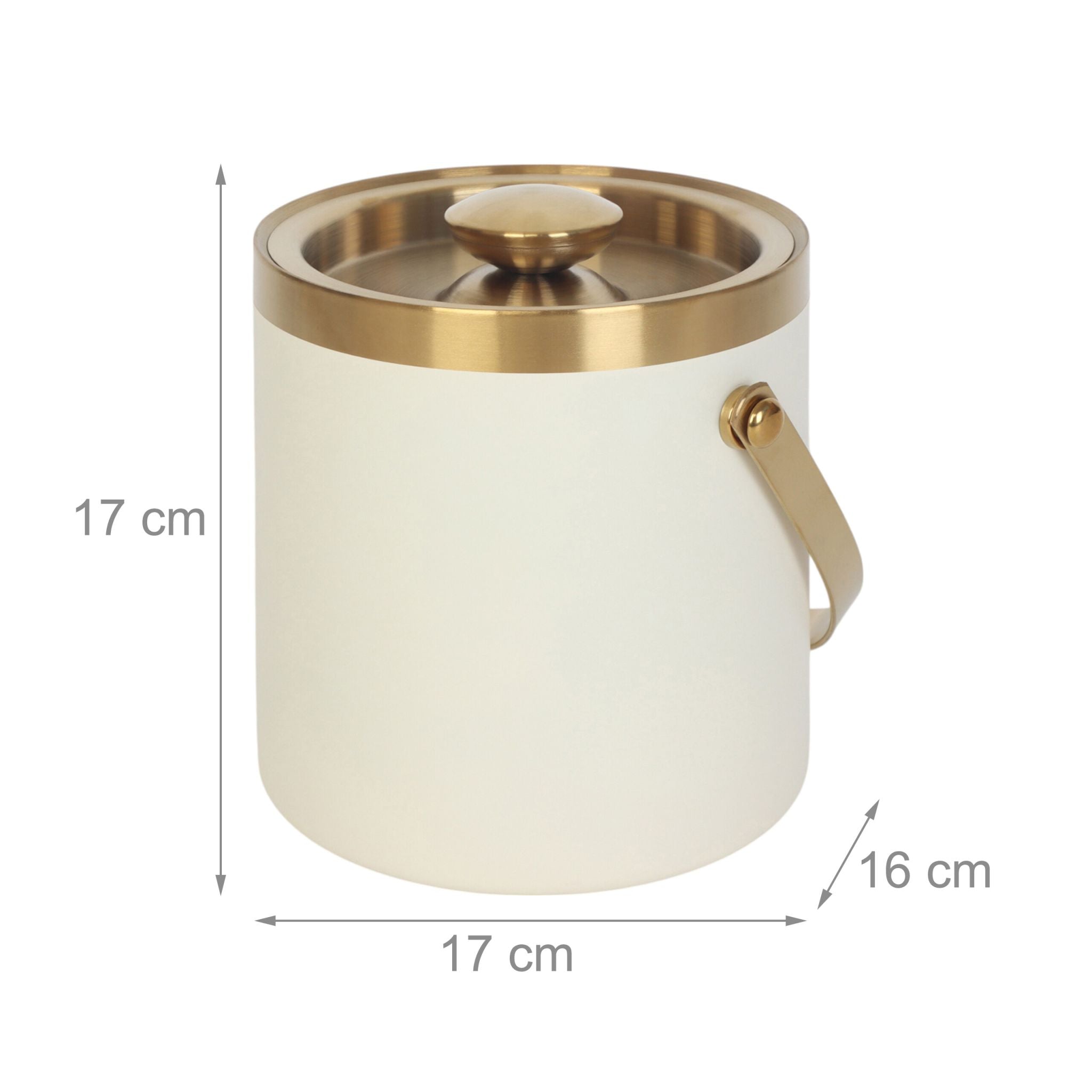Eiswürfelbehälter mit Deckel Weiss-Gold von Relaxdays