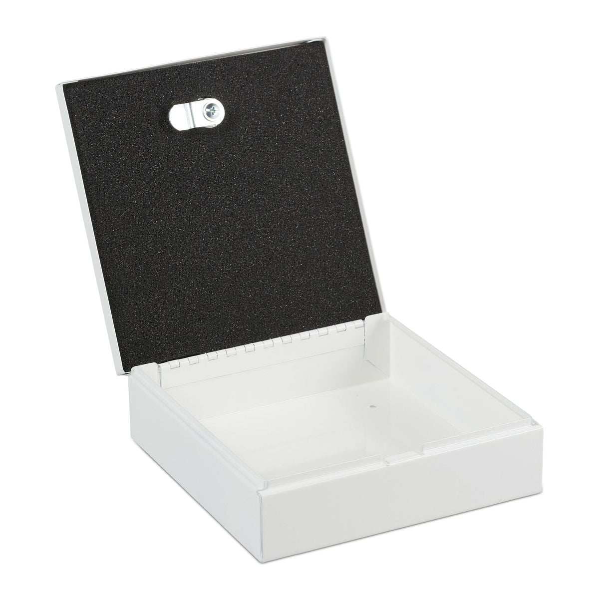 Abschliessbare Geldkassette Weiss-Silber von Relaxdays