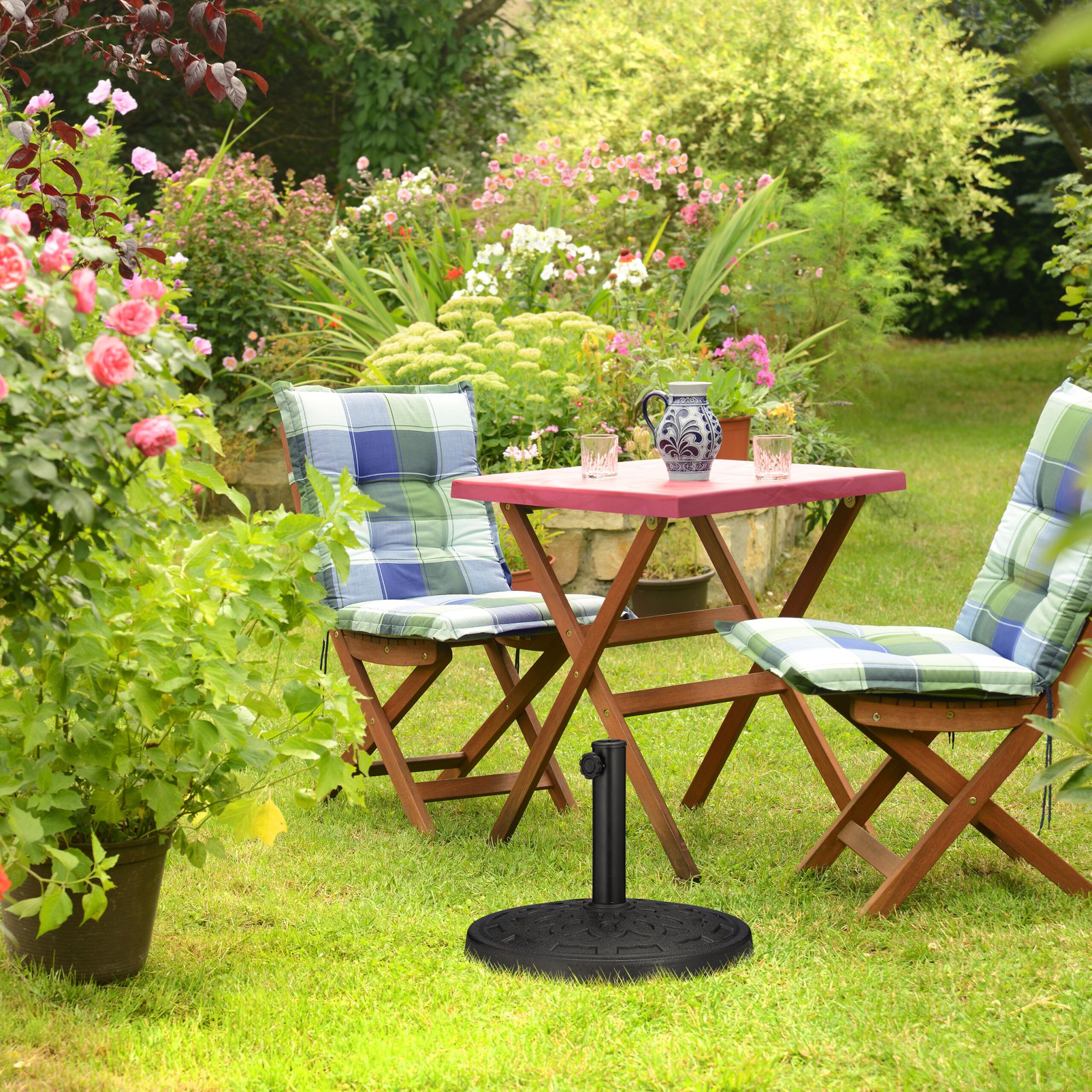 Sonnenschirmständer Schwarz von Relaxdays