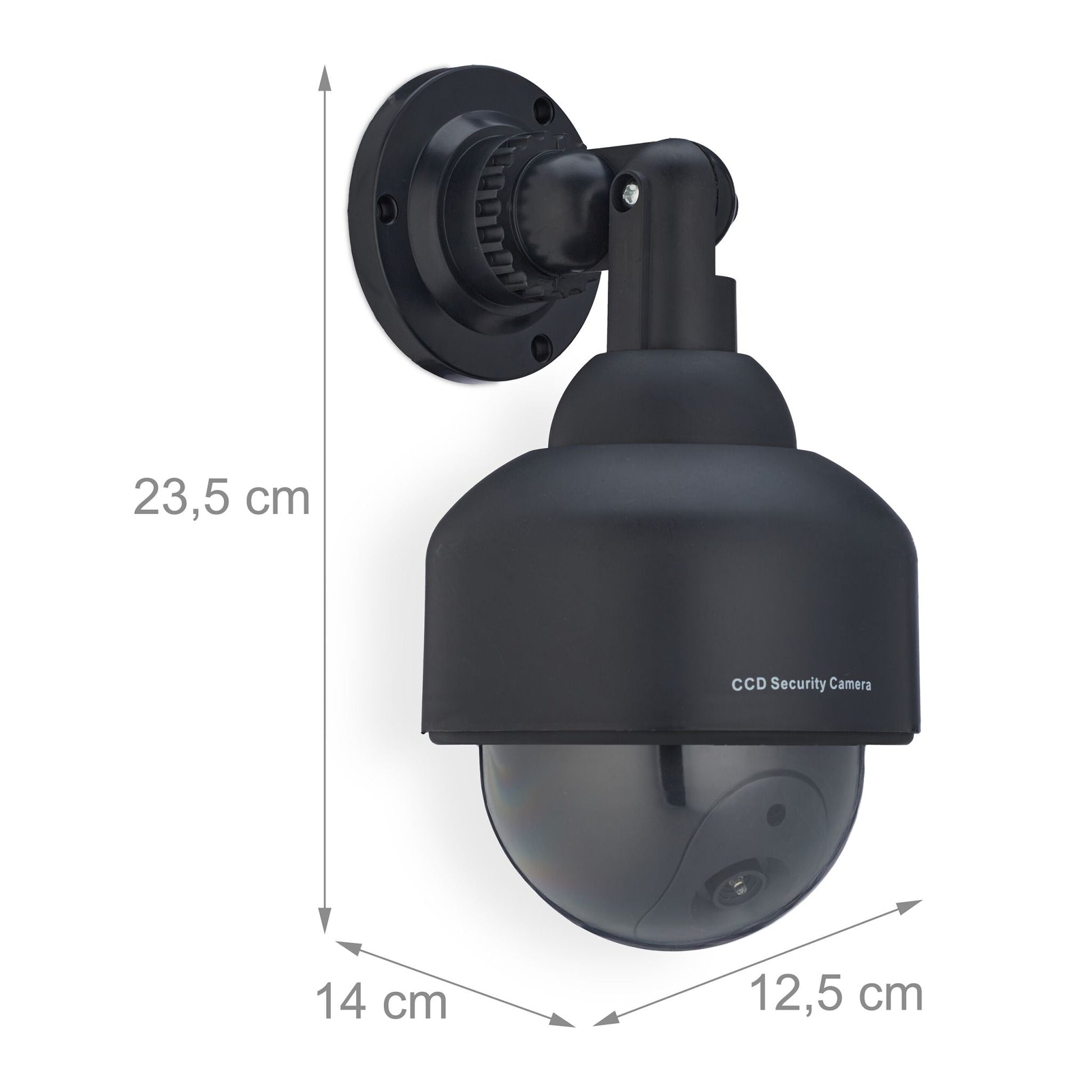 Kameraattrappe Kugelform 2er-Set Schwarz von Relaxdays