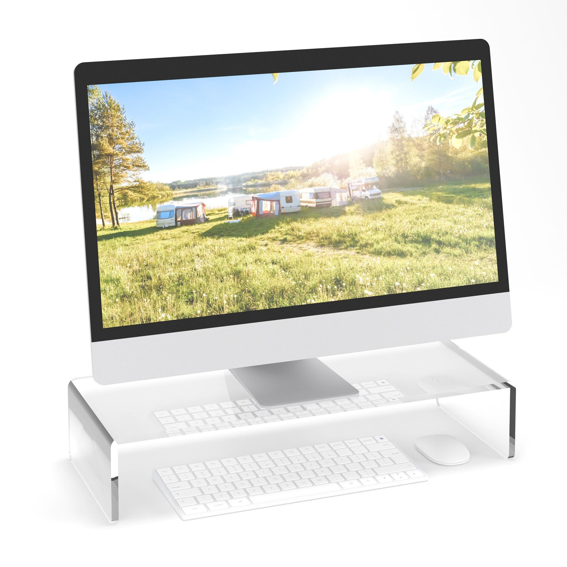 Monitorständer Acryl Transparent von Relaxdays