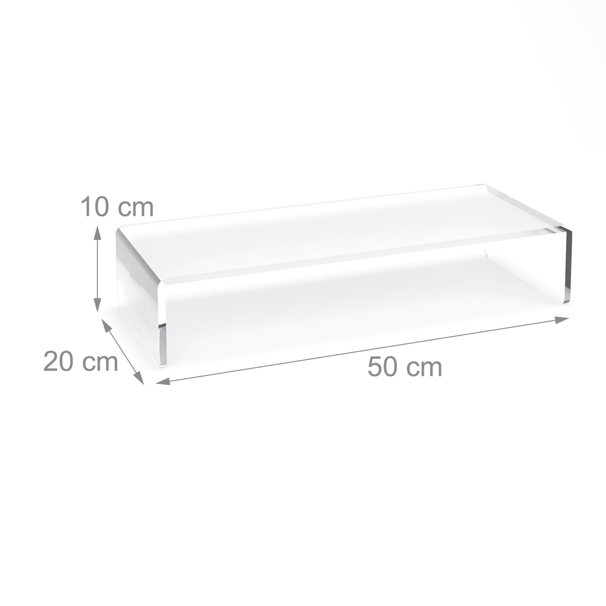 Monitorständer Acryl Transparent von Relaxdays