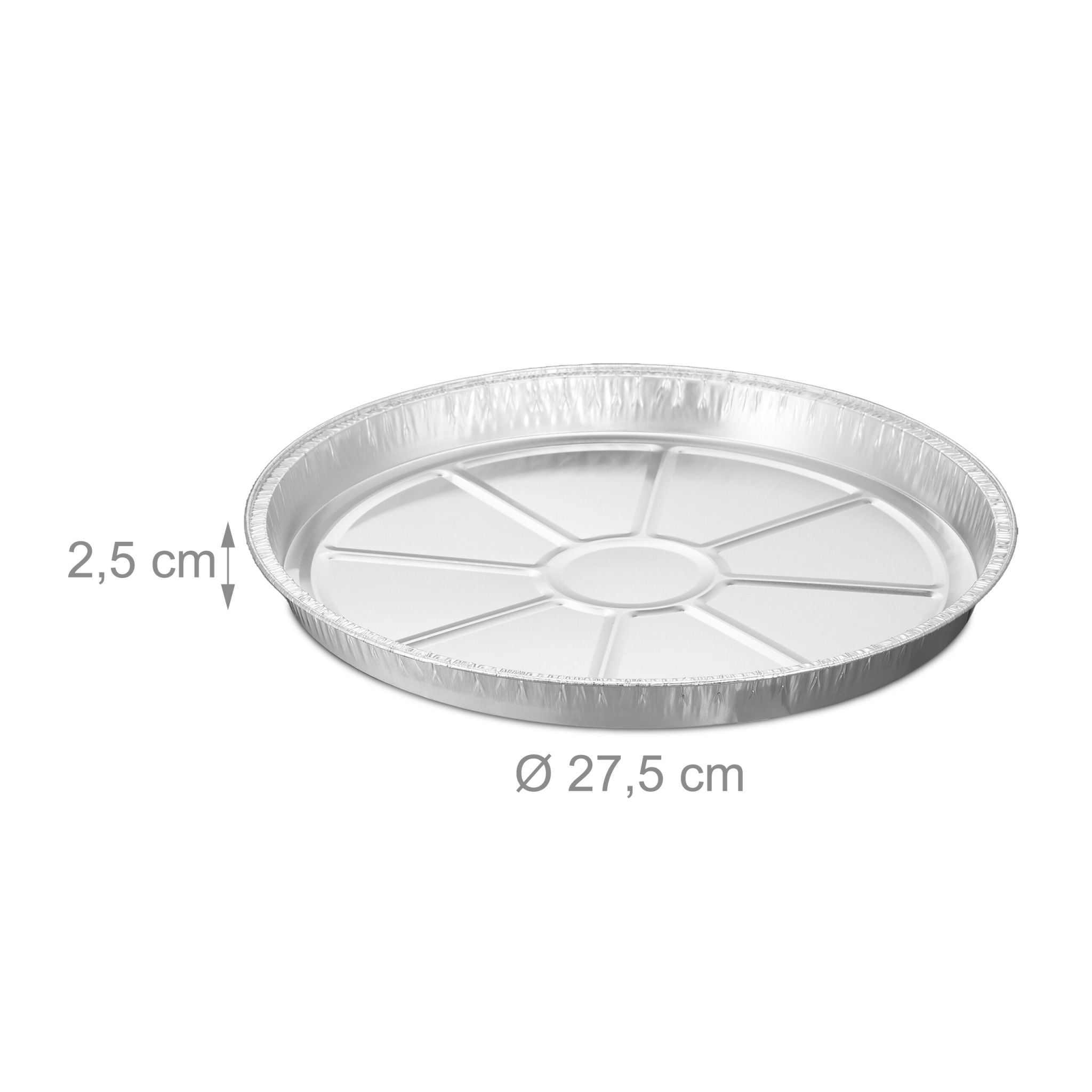 Runde Aluschalen 50er-Set Silber von Relaxdays