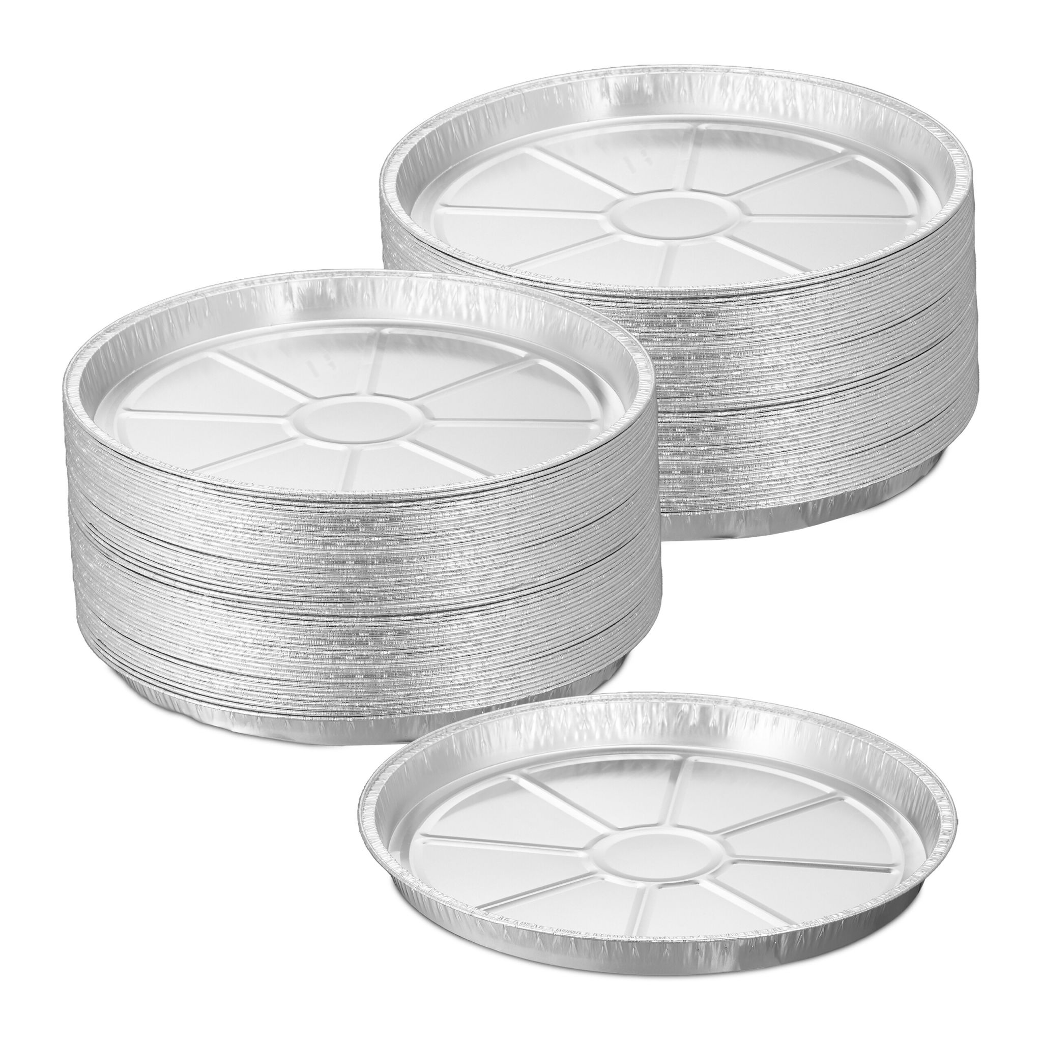 Runde Aluschalen 100er-Set Silber von Relaxdays