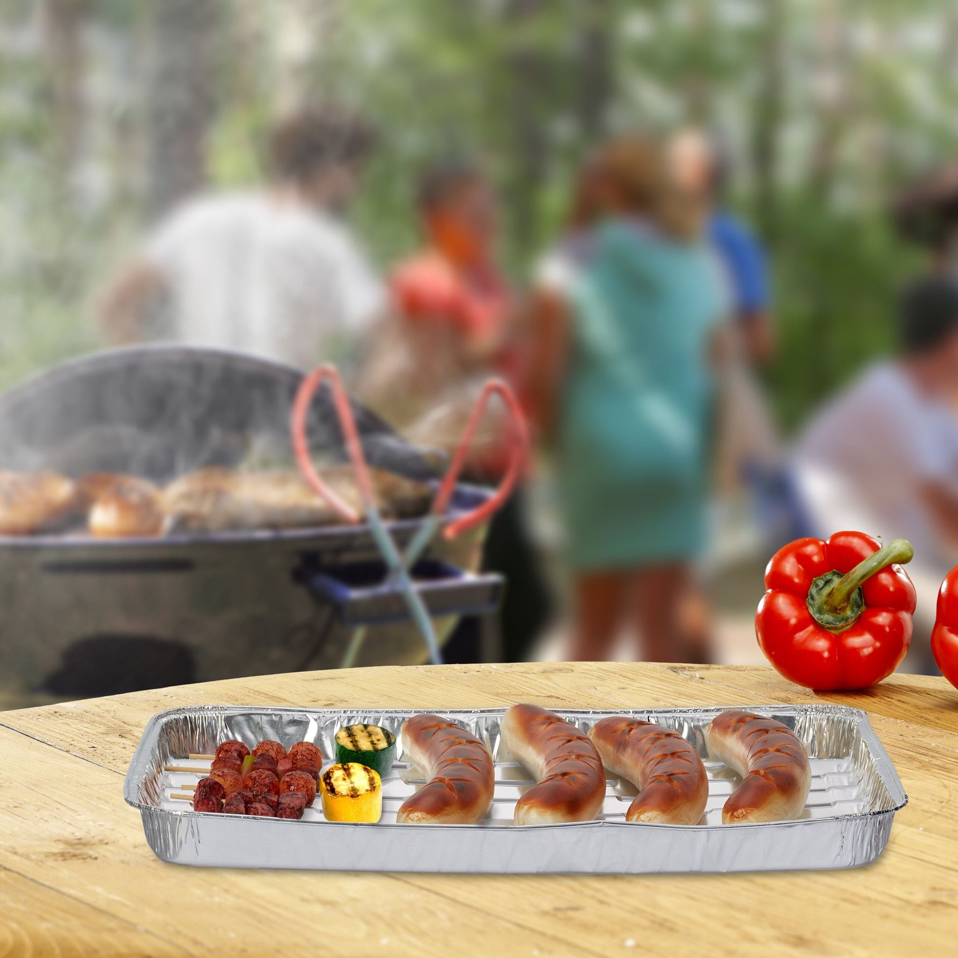 Grillschale Alu 40er-Set Silber von Relaxdays