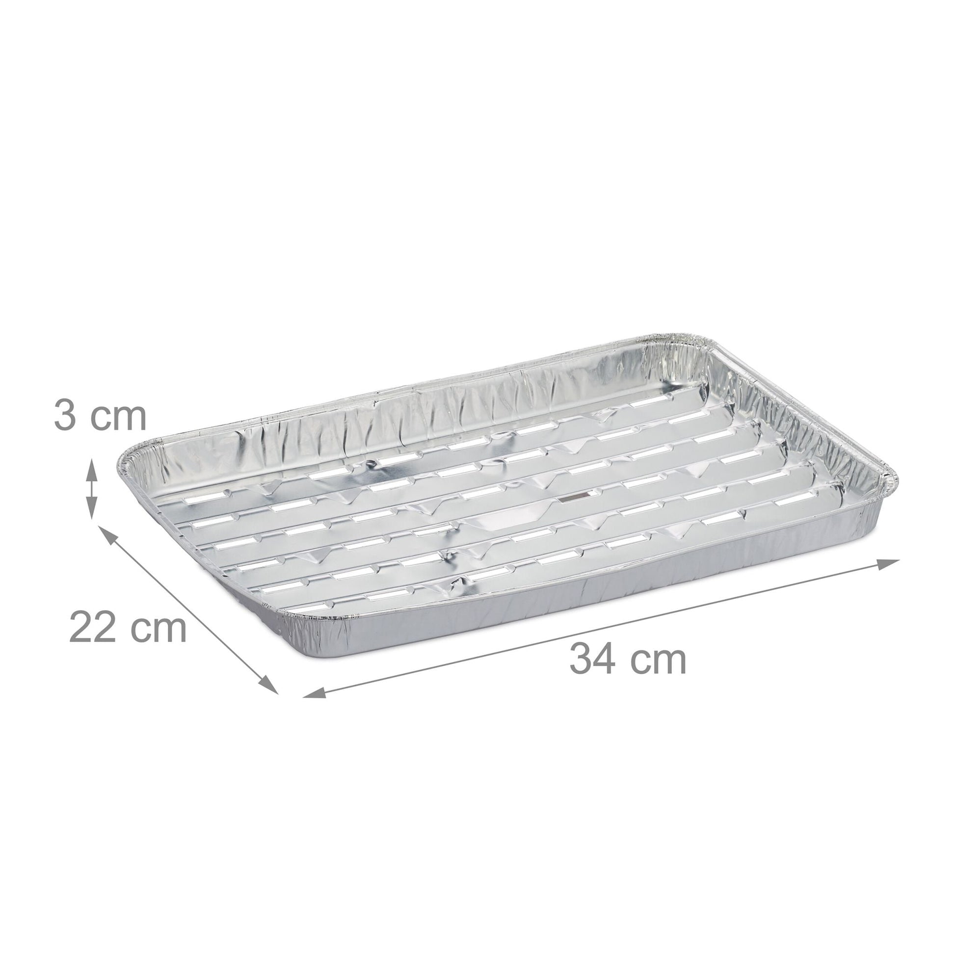 Grillschale Alu 40er-Set Silber von Relaxdays