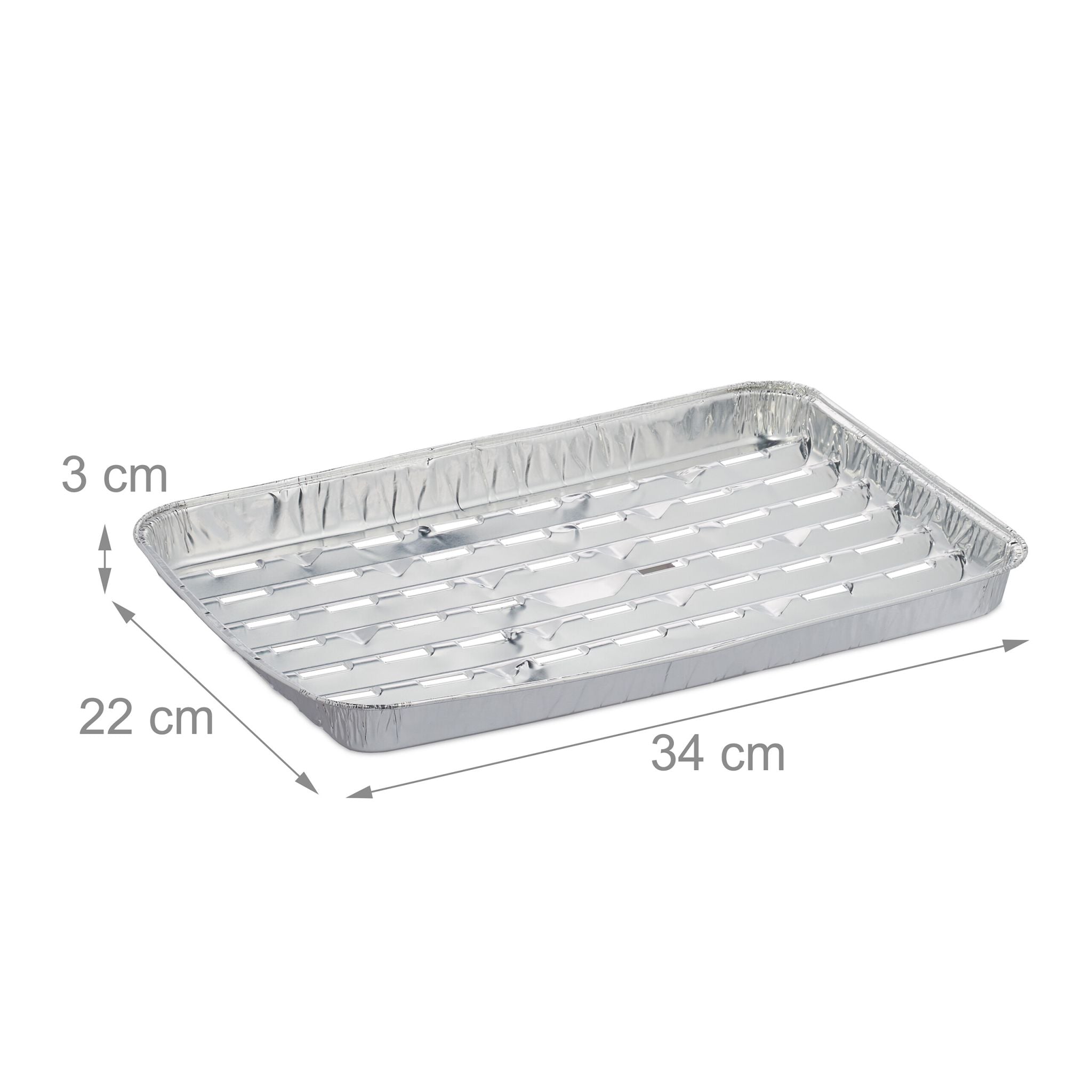 Grillschale Alu 40er-Set Silber von Relaxdays