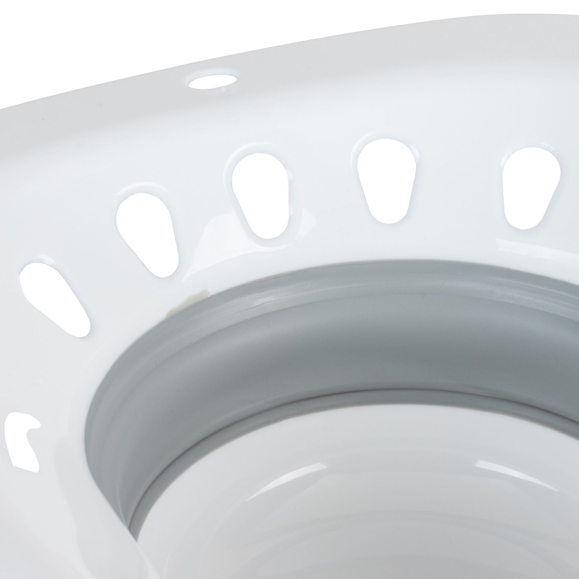 Faltbares Sitzbad für die Toilette Weiss-Grau von Relaxdays